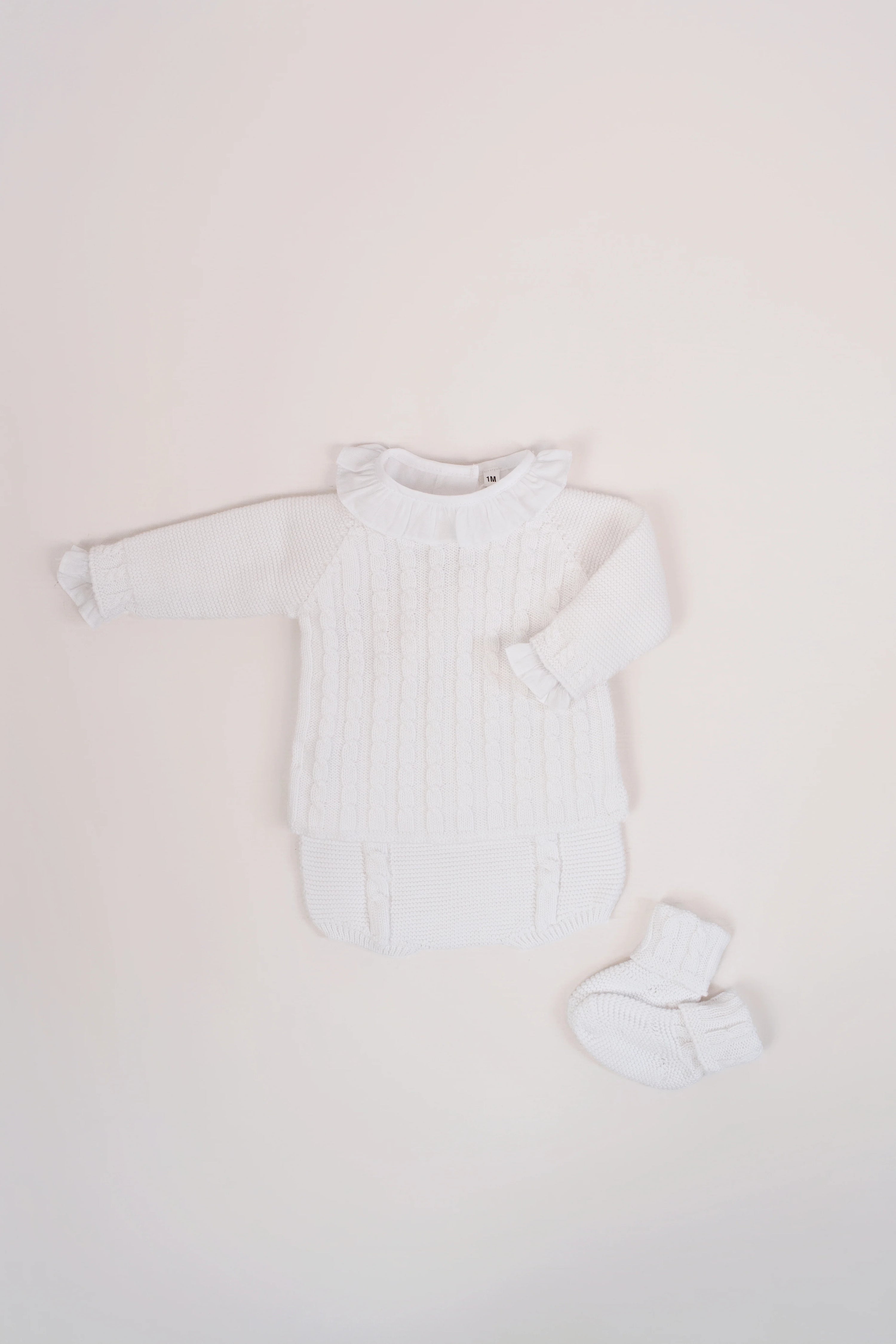 Set Punto Culote Trenzas Blanco