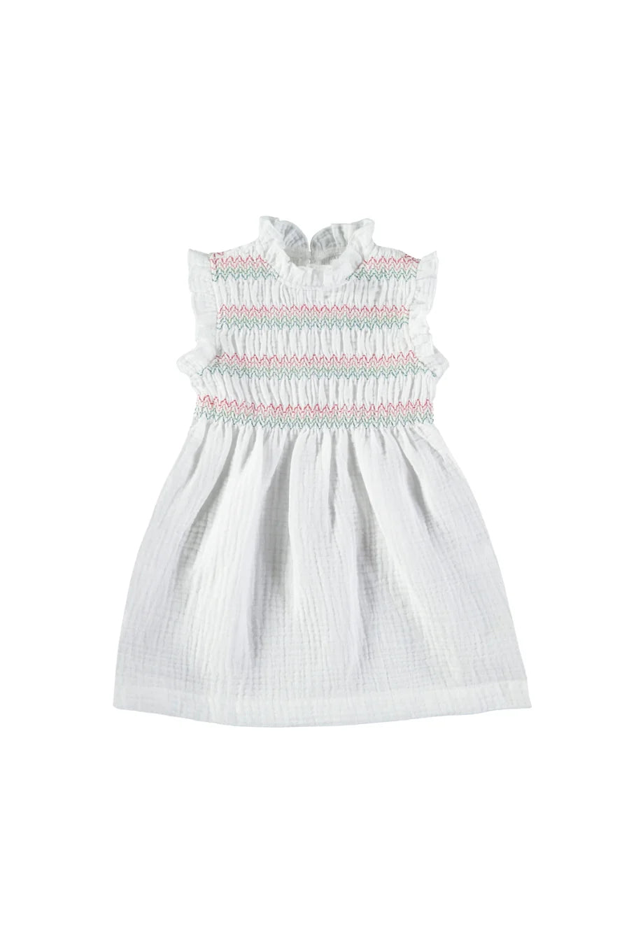 Vestido Blanco Smock Multicolor