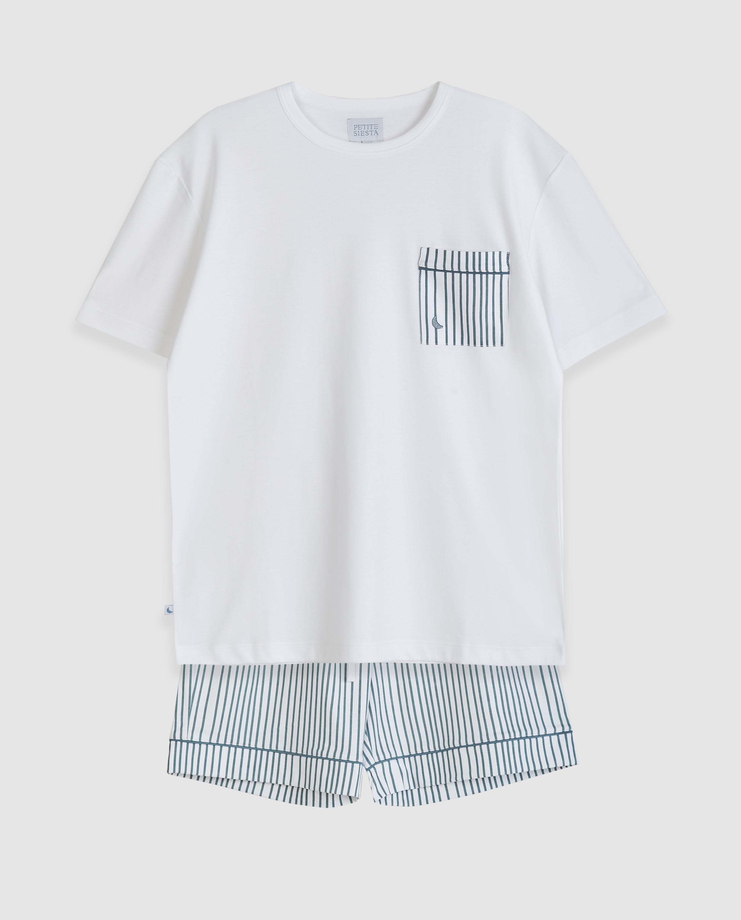 Pijama Hombre Camiseta Raya Deep Blue Corto