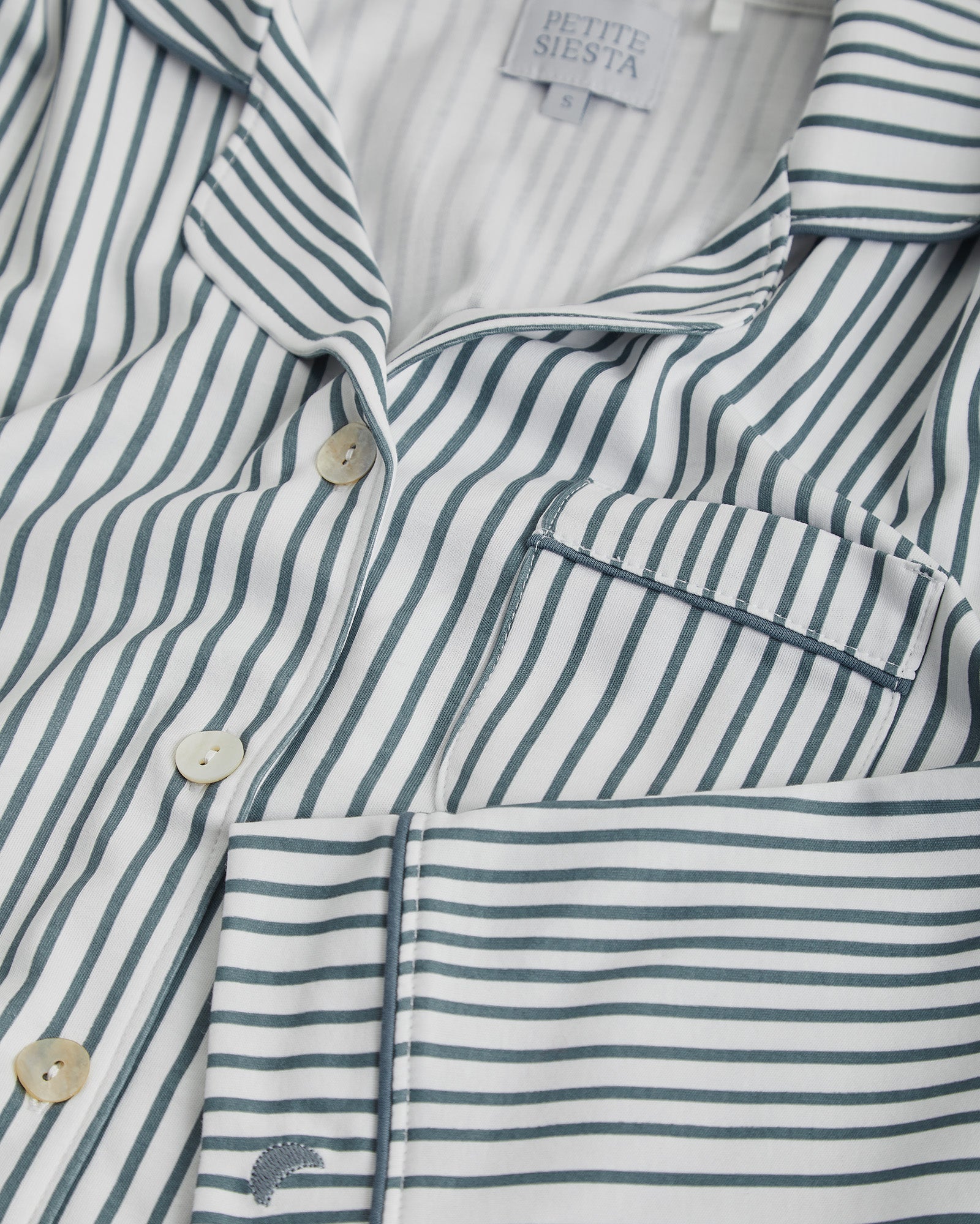 Pijama Mujer Camisero Rayas Deep Blue