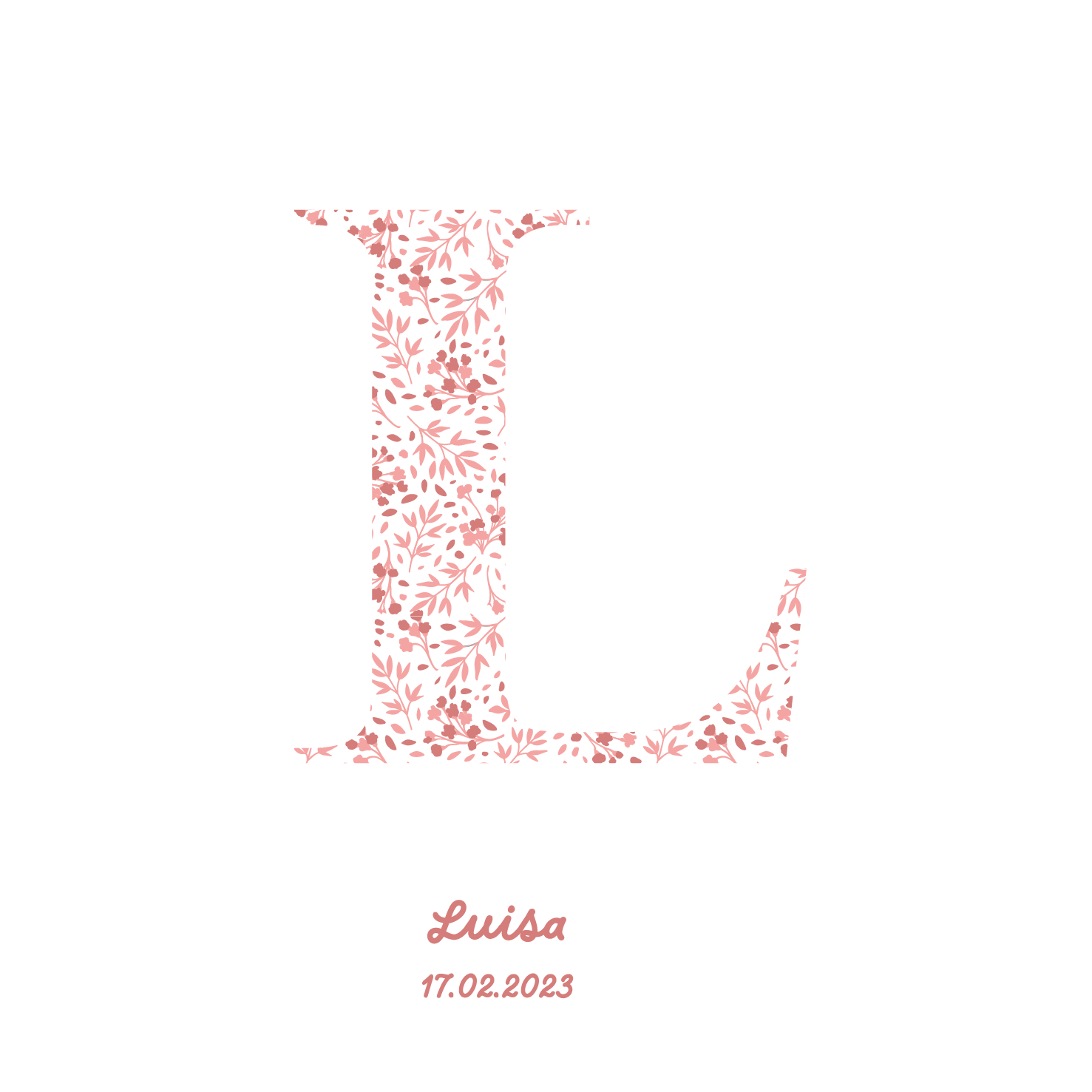 Cadre initial rose