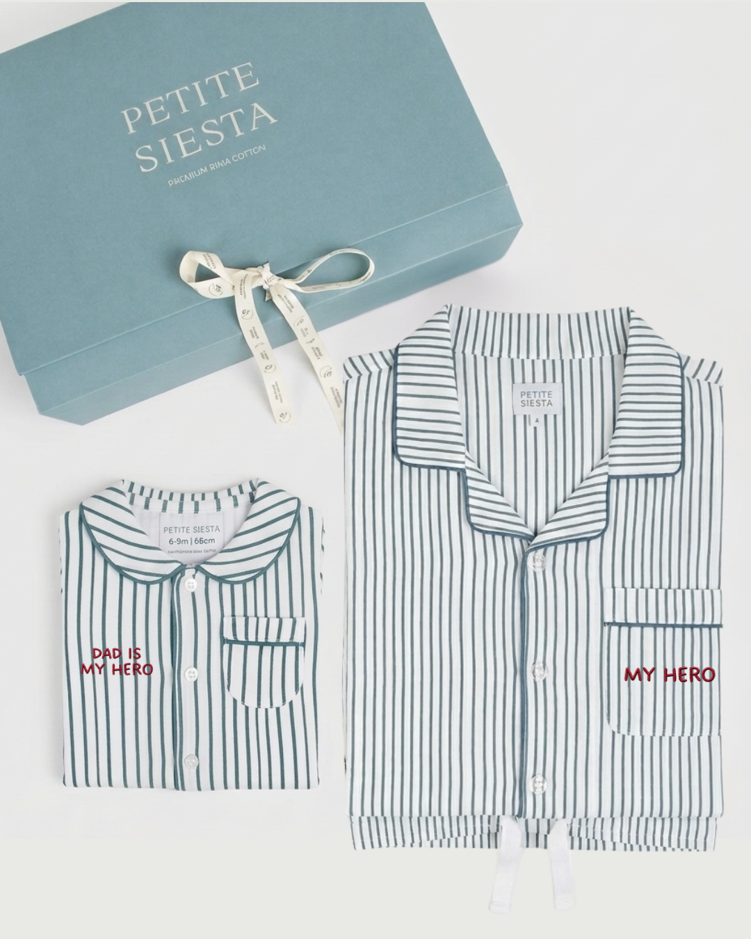 Pack Father & Baby Stripes Deep Blue