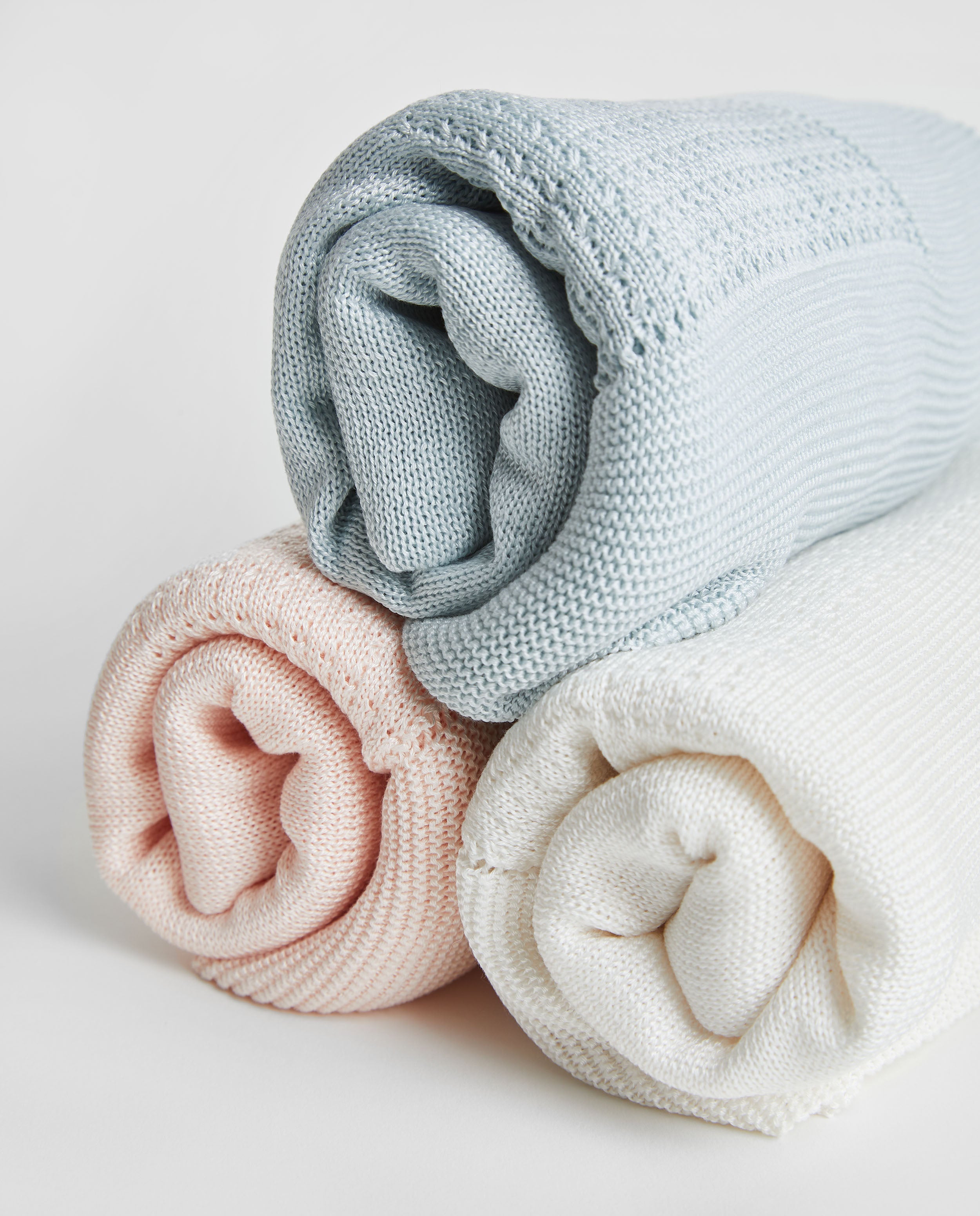 Châle en coton perlé bleu