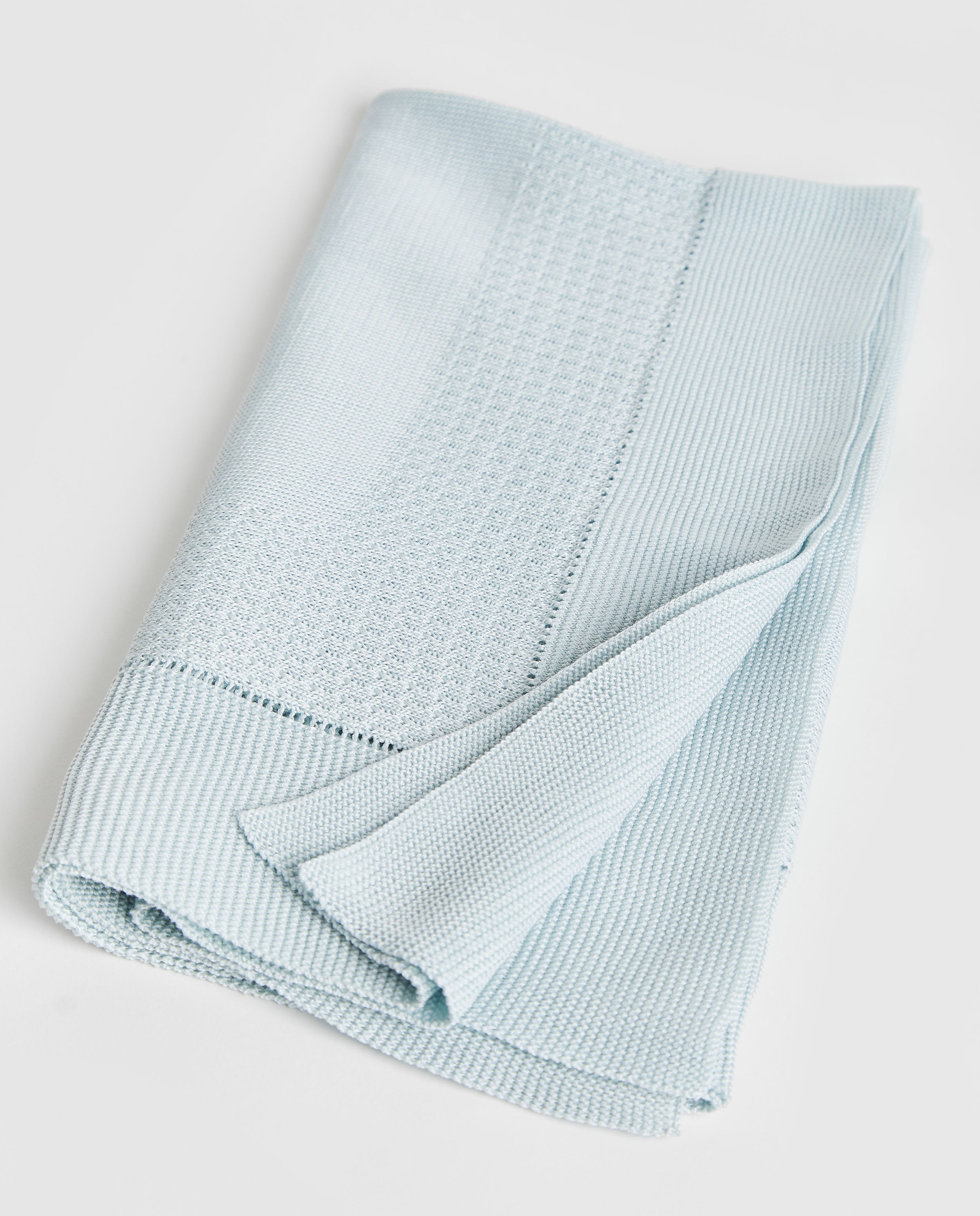 Châle en coton perlé bleu