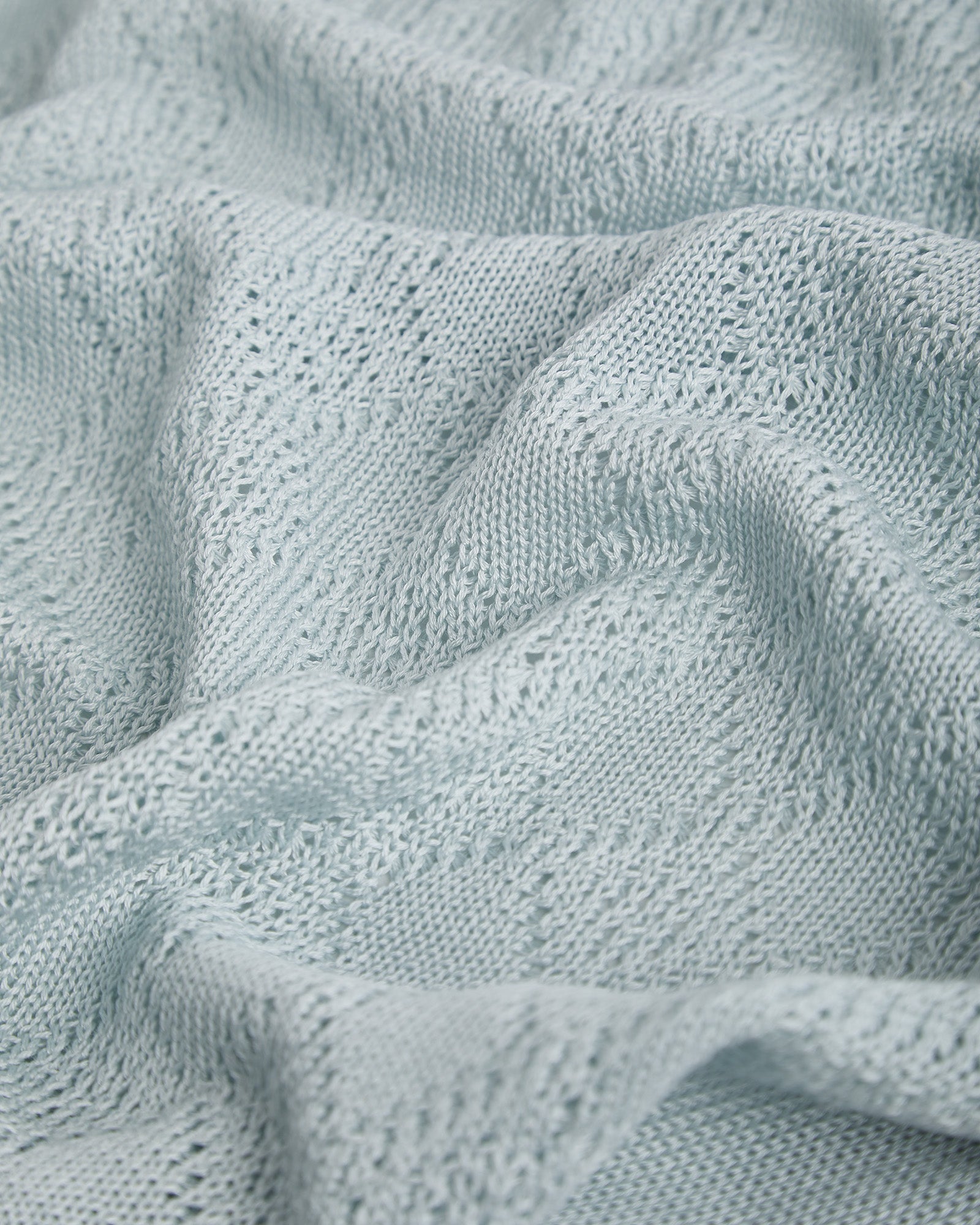 Blue Cotton Perlé Blanket