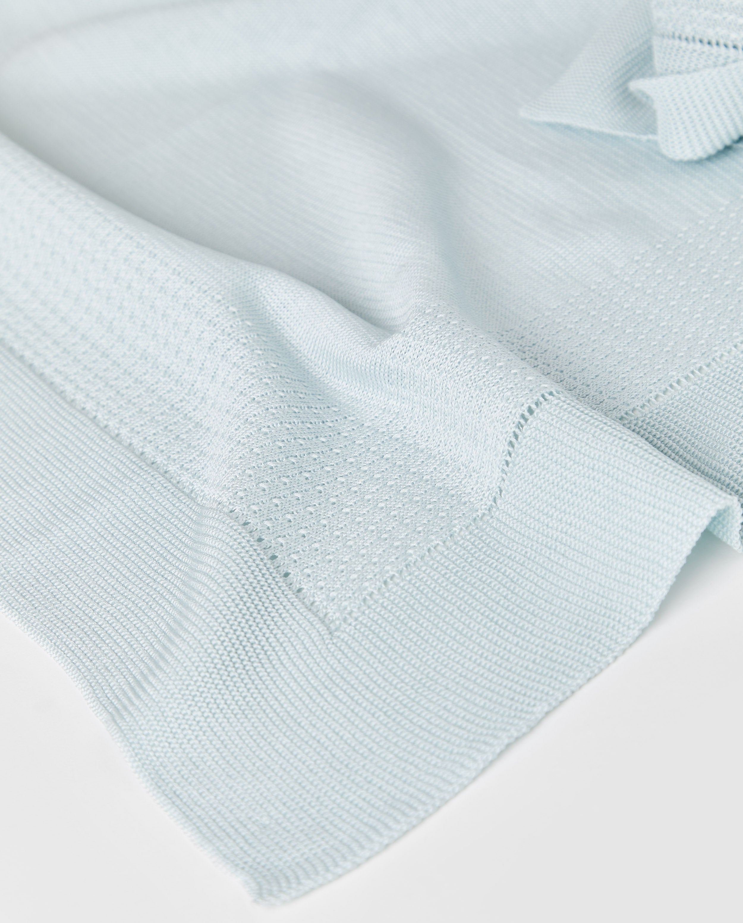 Châle en coton perlé bleu