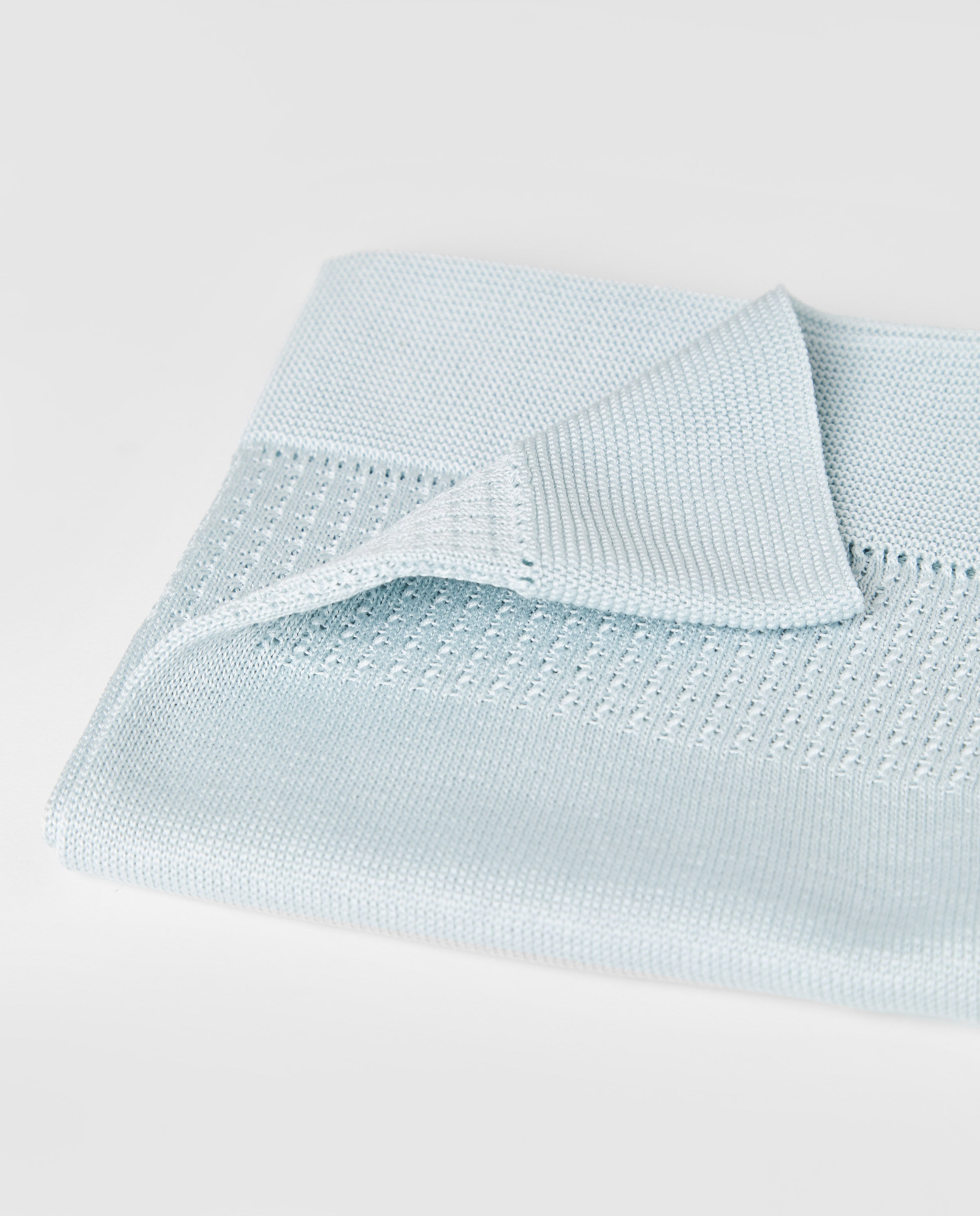 Châle en coton perlé bleu