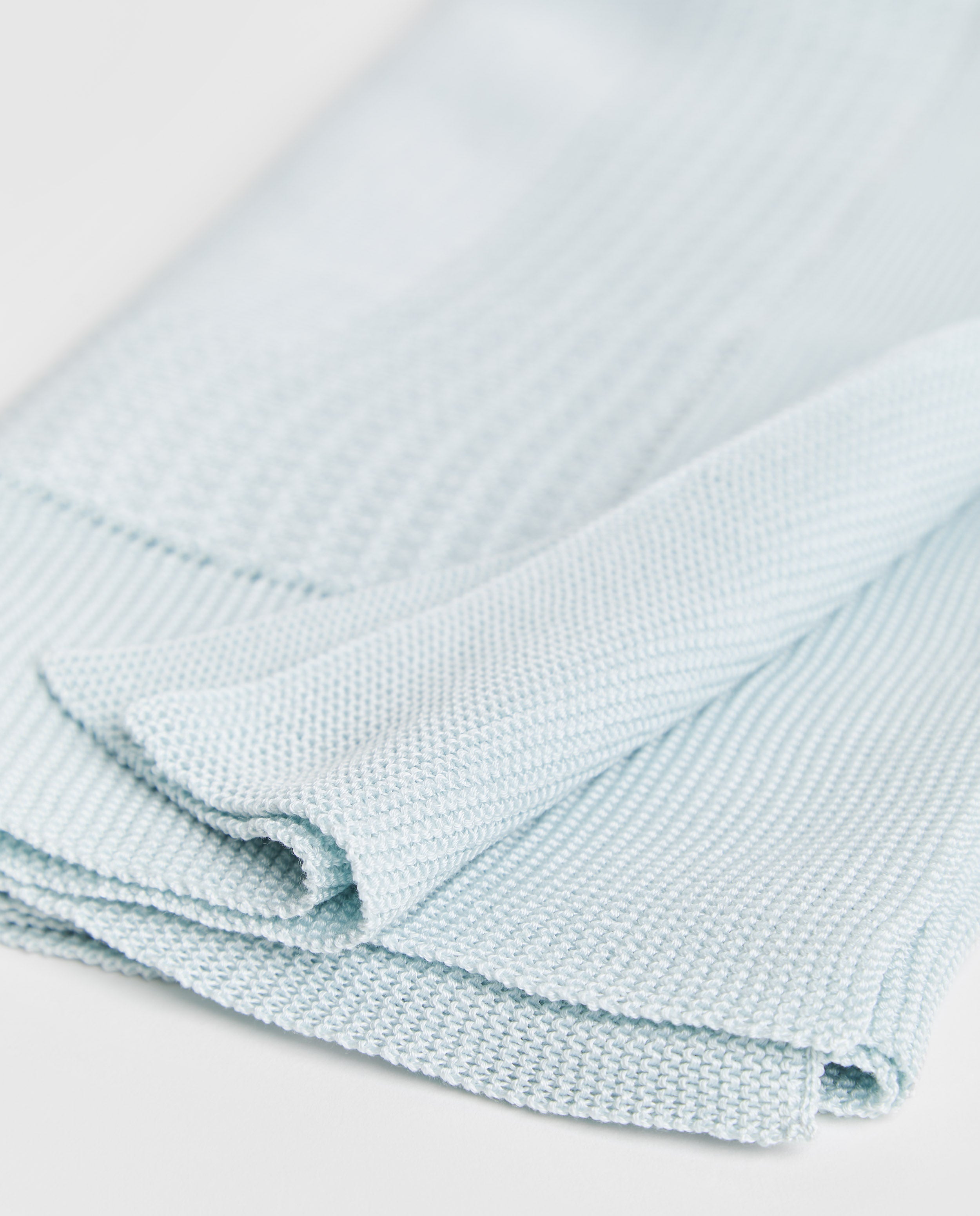 Châle en coton perlé bleu