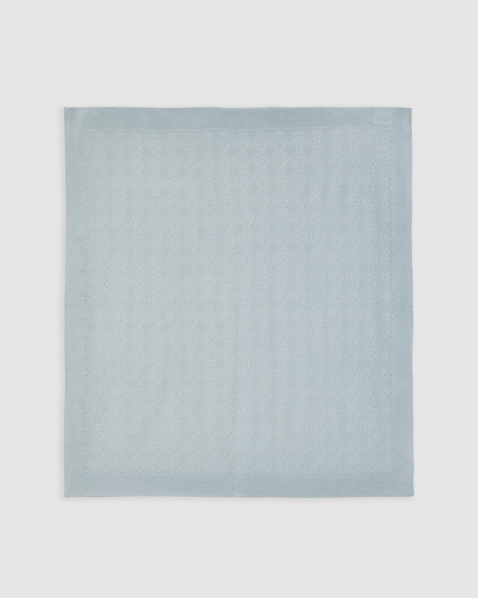 Blue Cotton Perlé Blanket