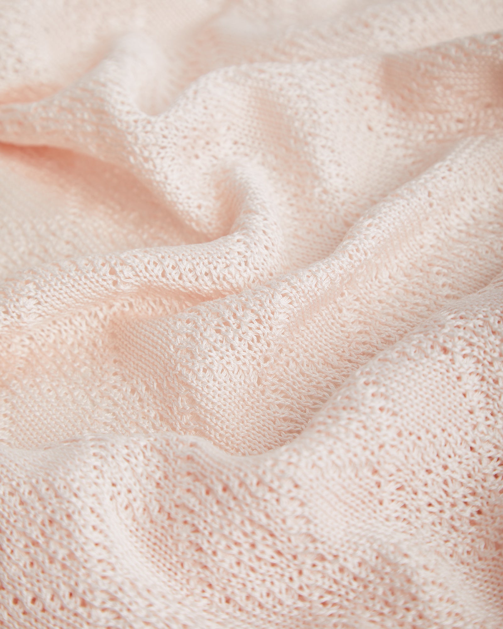 Pink Cotton Perlé Blanket