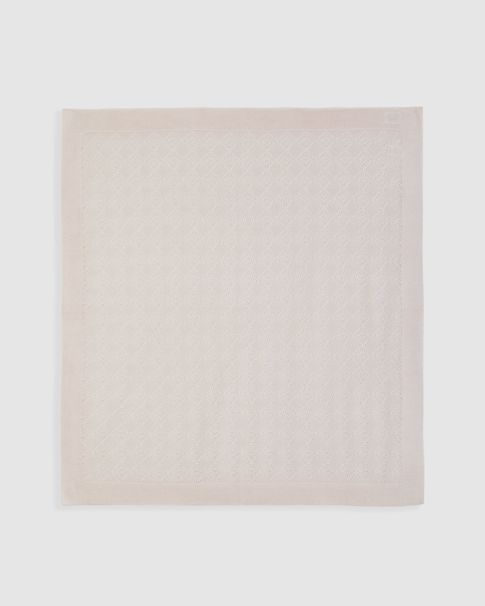 Pink Cotton Perlé Blanket