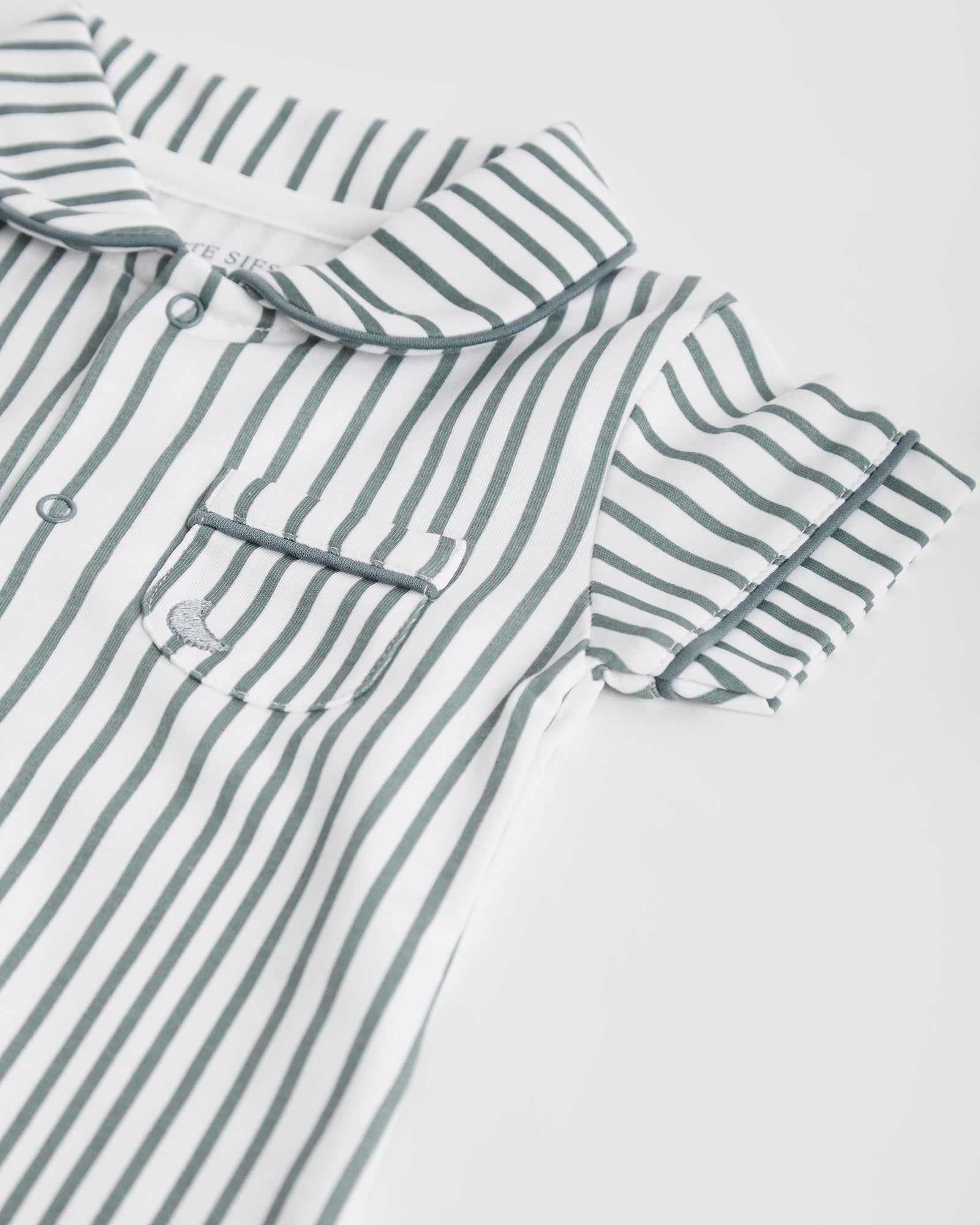 Pijama Bebé Camisero Rayas Deep Blue Corto