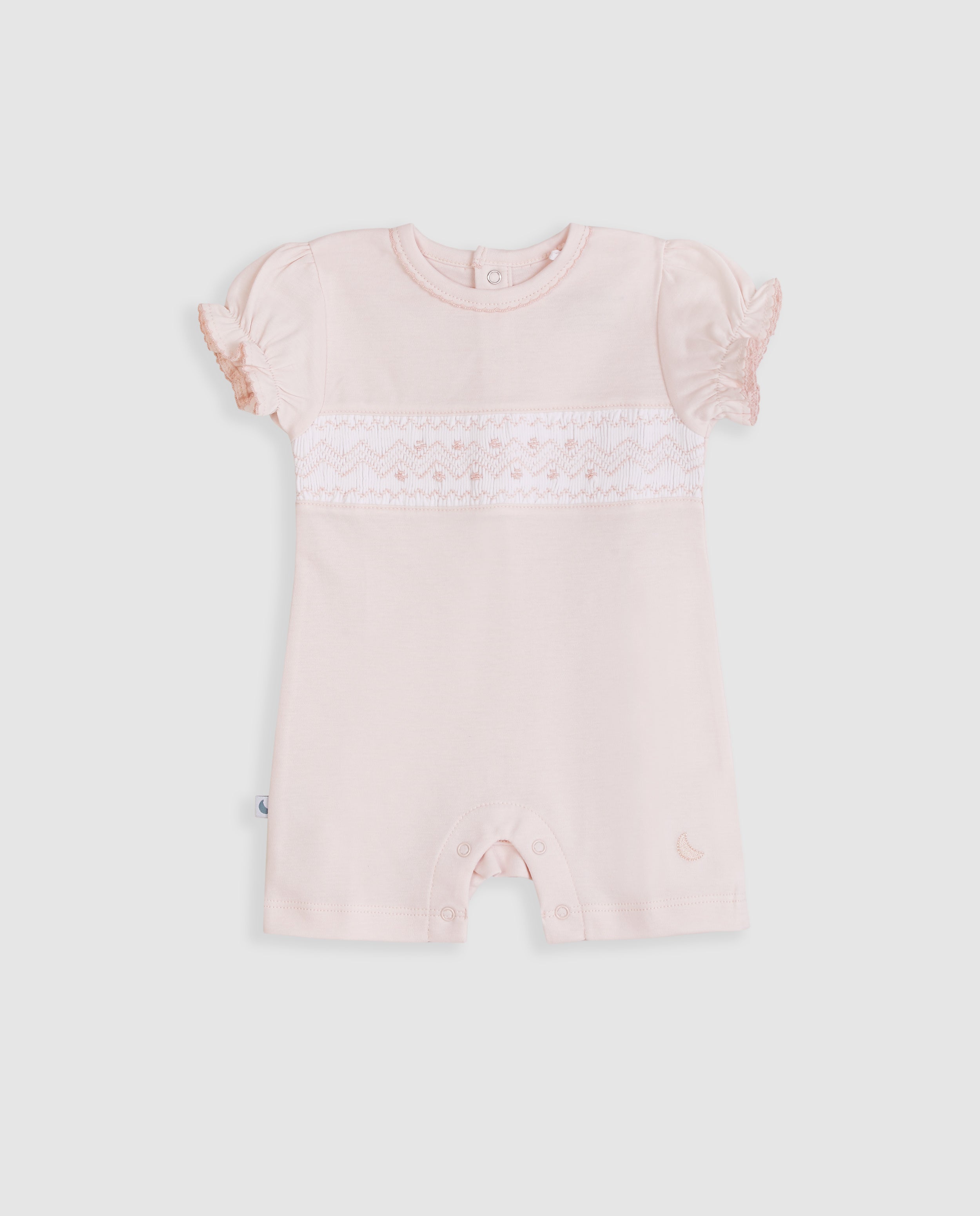 Pijama Bebé Smock Rosa Corto