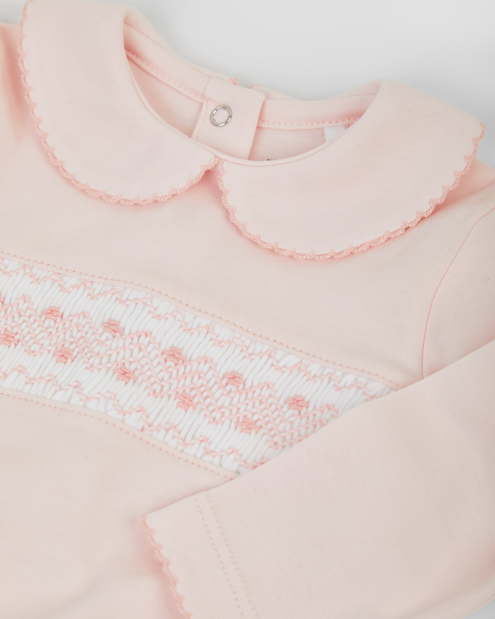 Pijama Bebé Smock Rosa