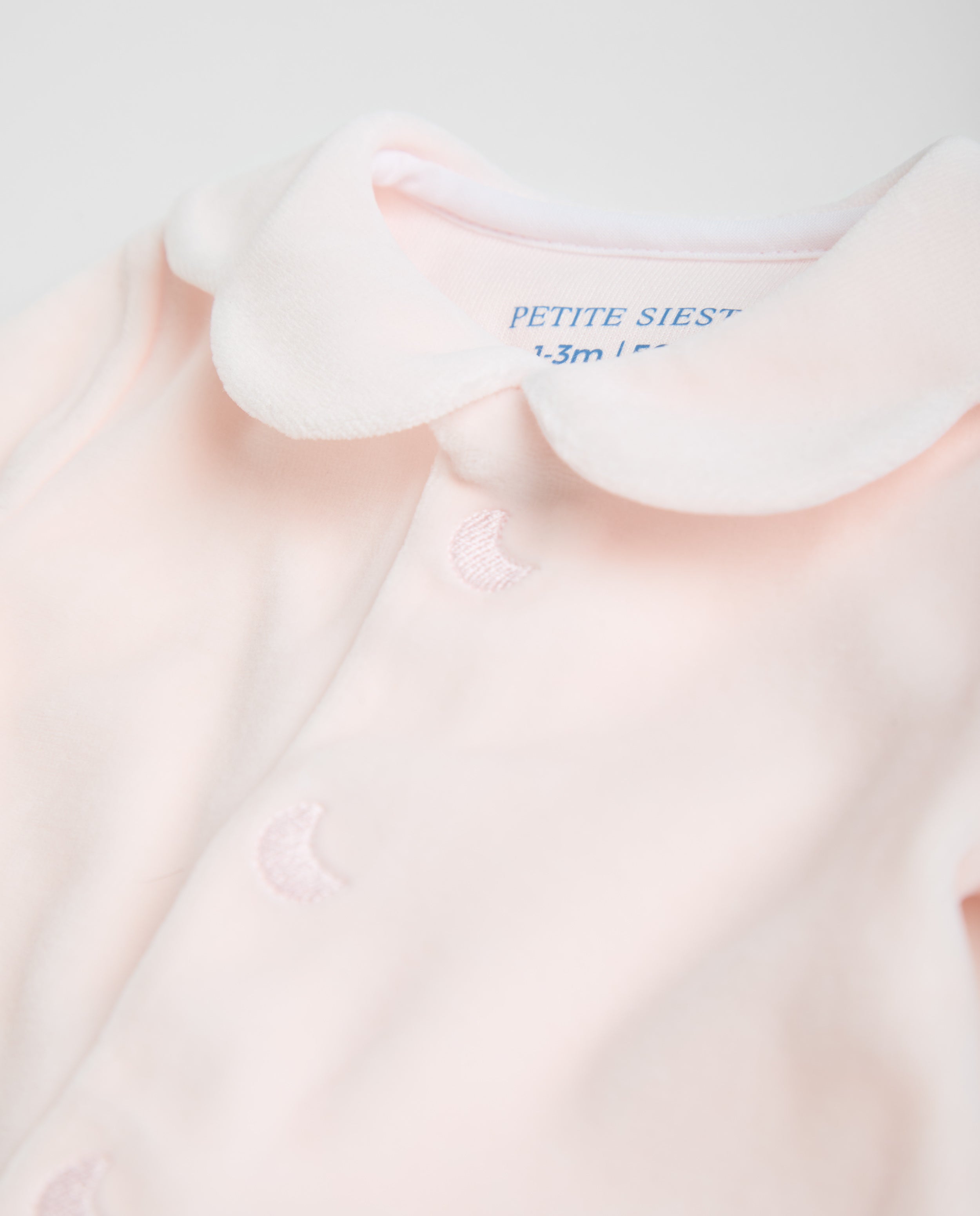 Pyjama bébé en velours rose