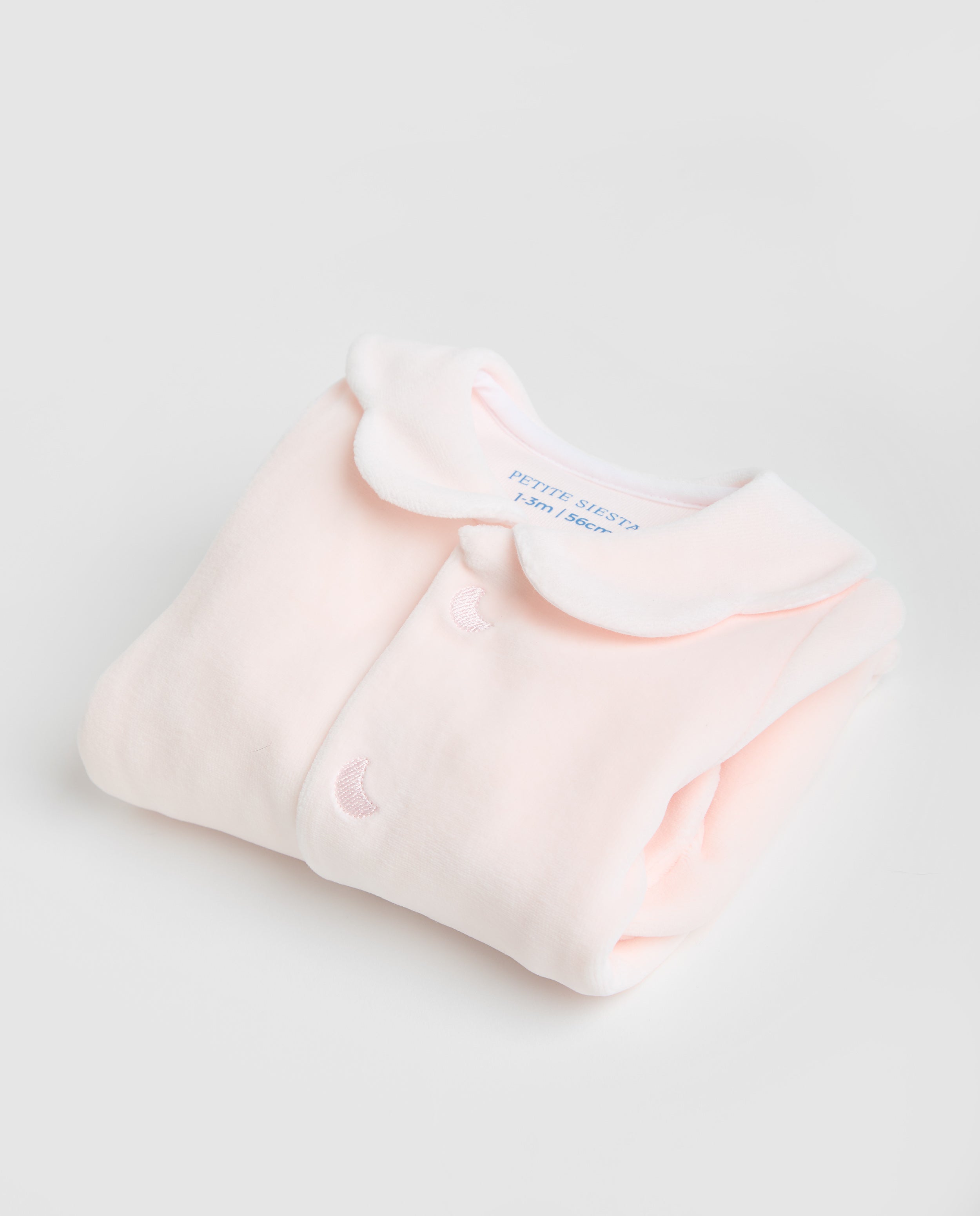 Pyjama bébé en velours rose