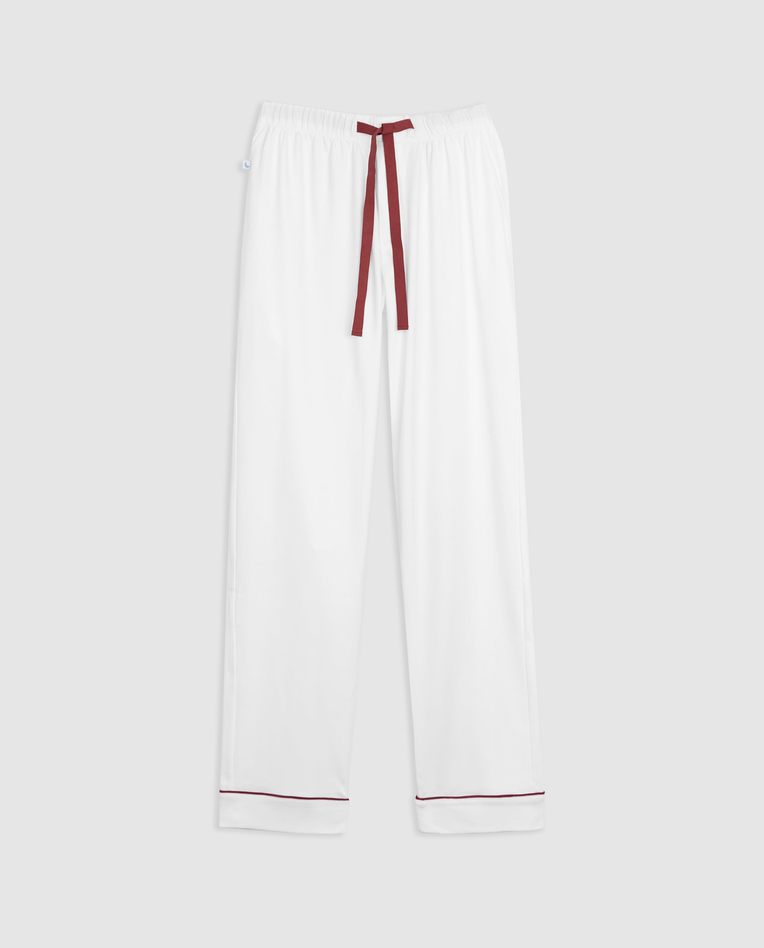 Pijama Hombre Camisero Blanco - Burgundy