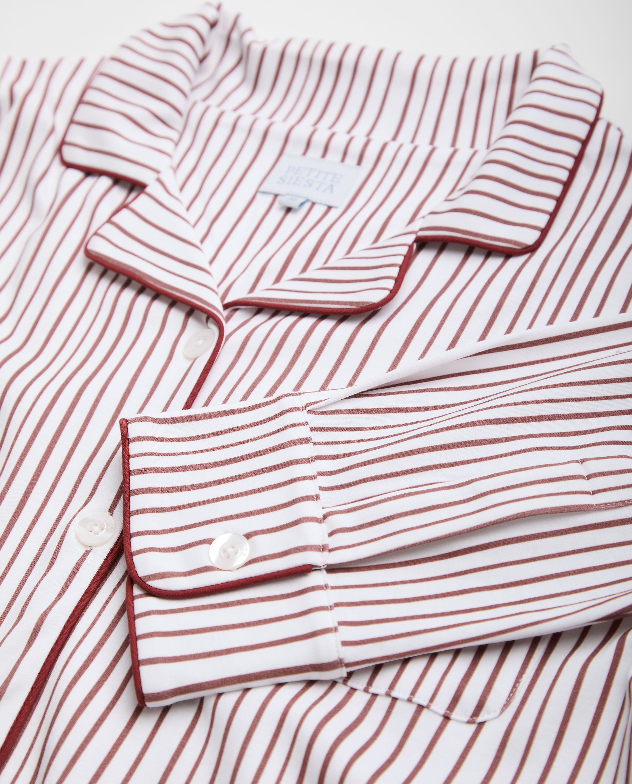 Pijama Hombre Camisero Rayas Burgundy