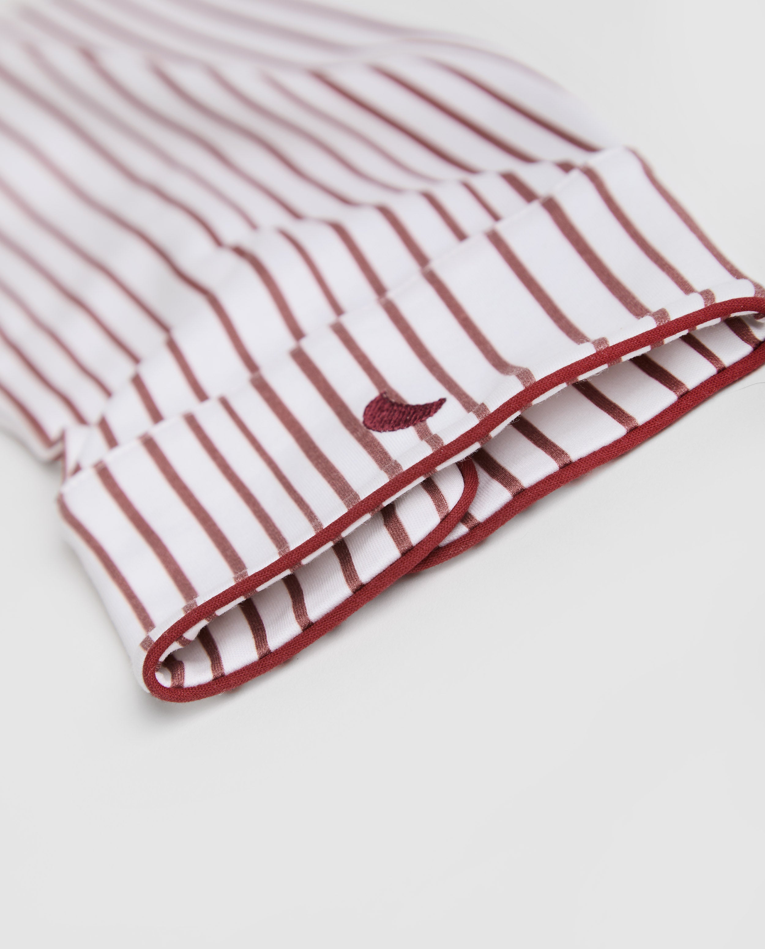 Pijama Hombre Camisero Rayas Burgundy