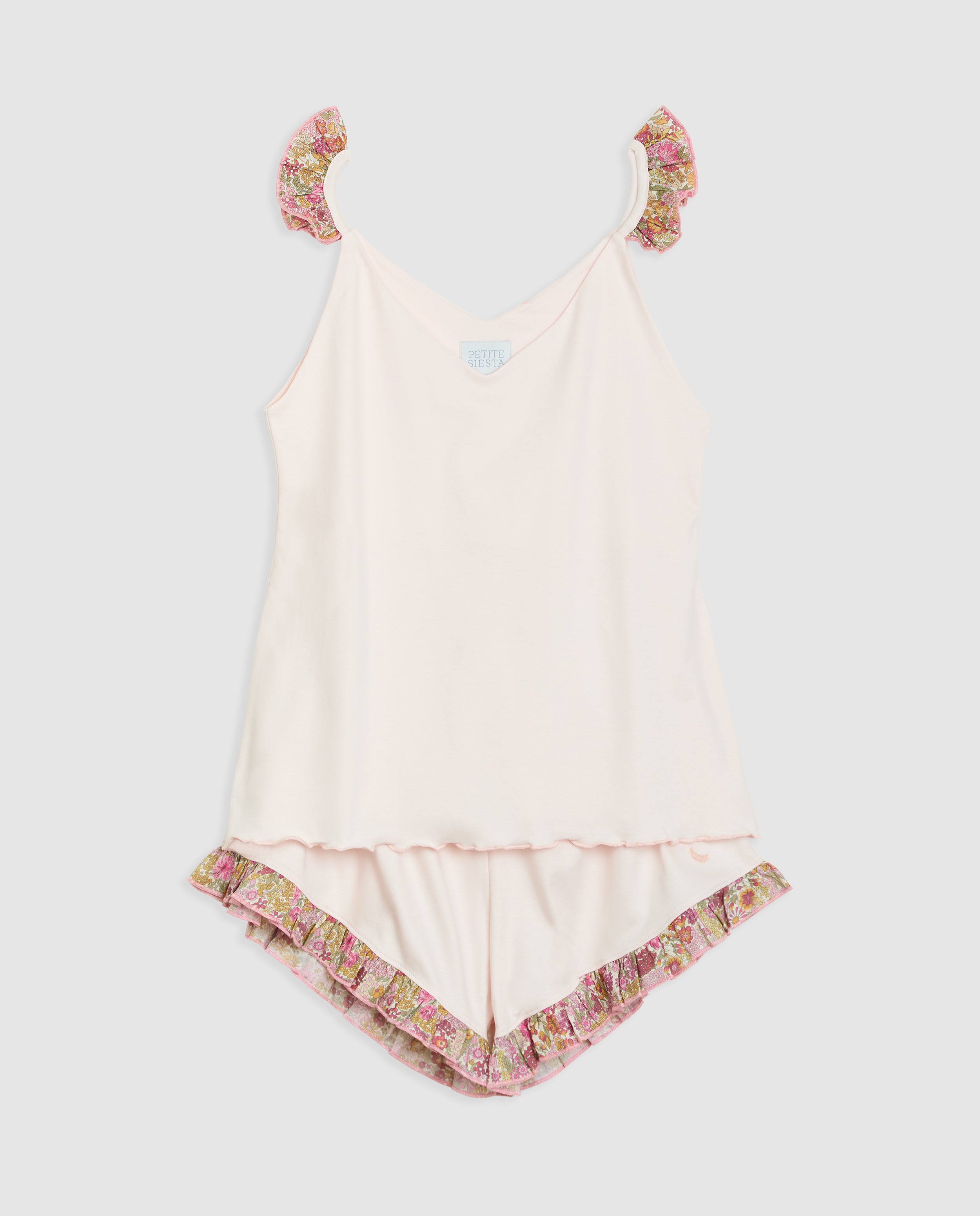 Pyjama court à volants Liberty Annie pour femme