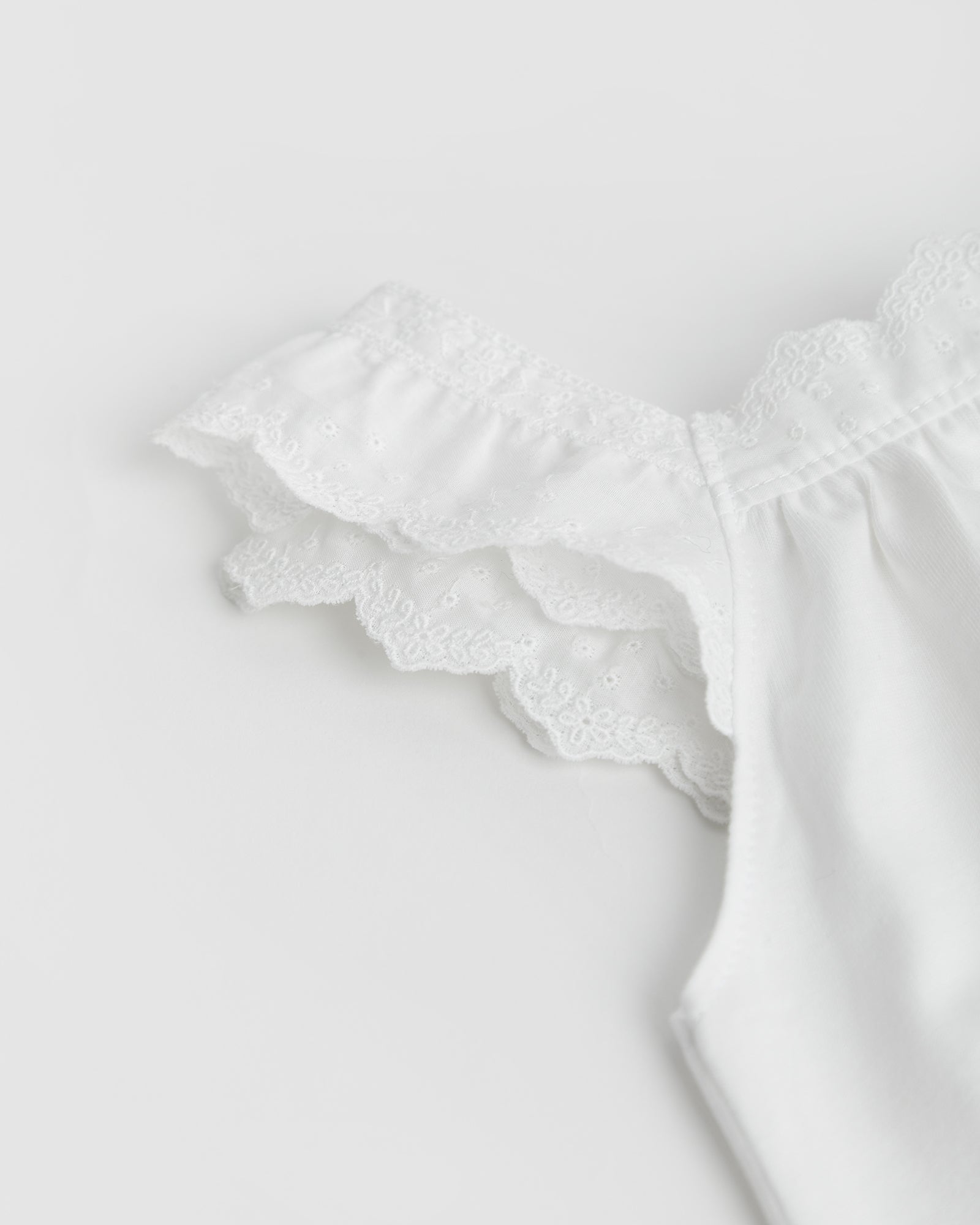 Pyjama enfant blanc à bandes brodées