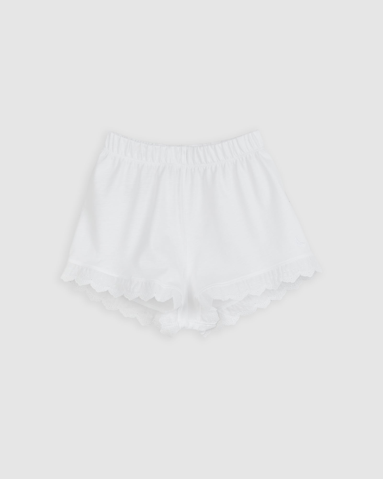 Kids Pajamas White Embroidered Strip