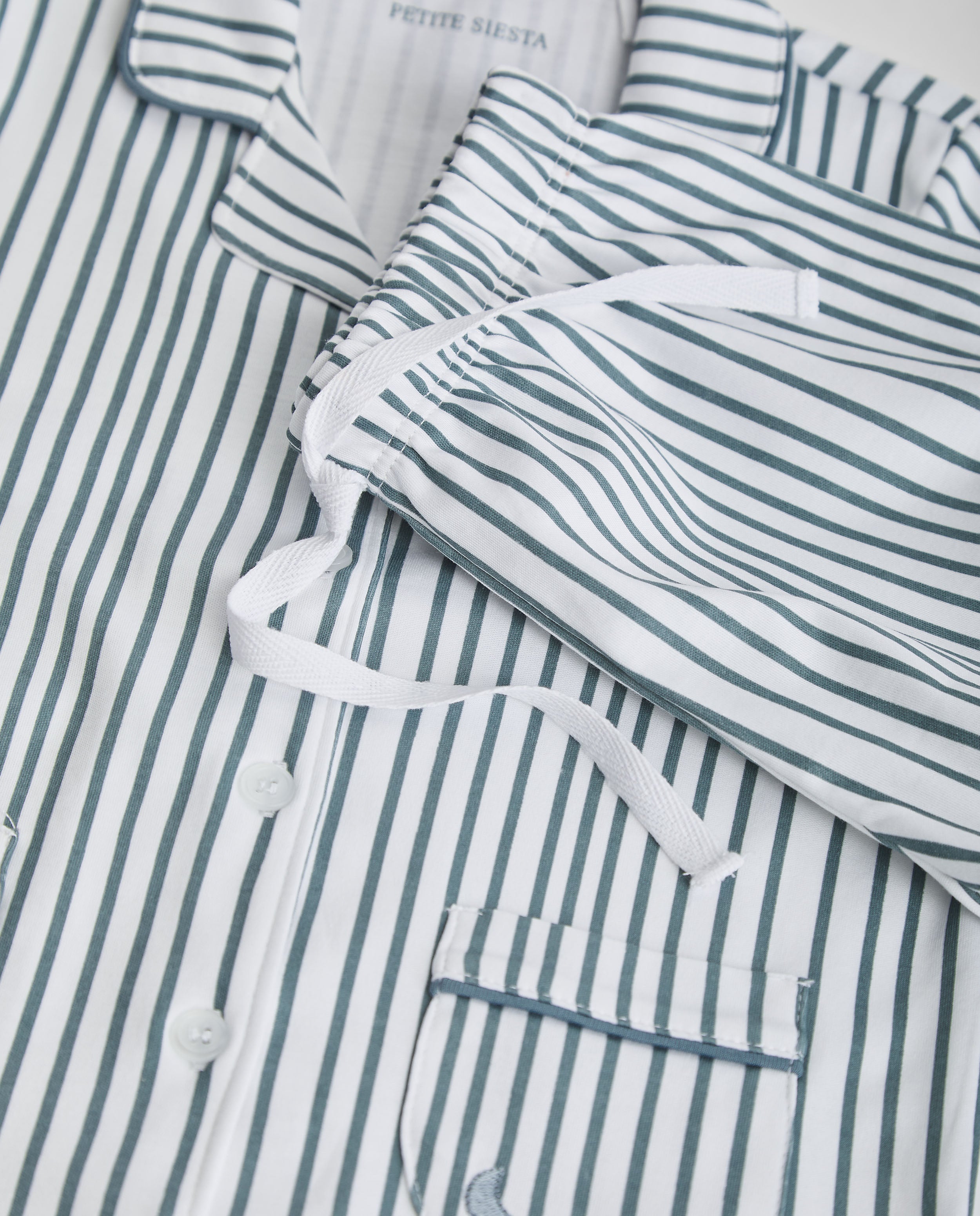 Pyjama court à rayures bleu foncé pour enfant