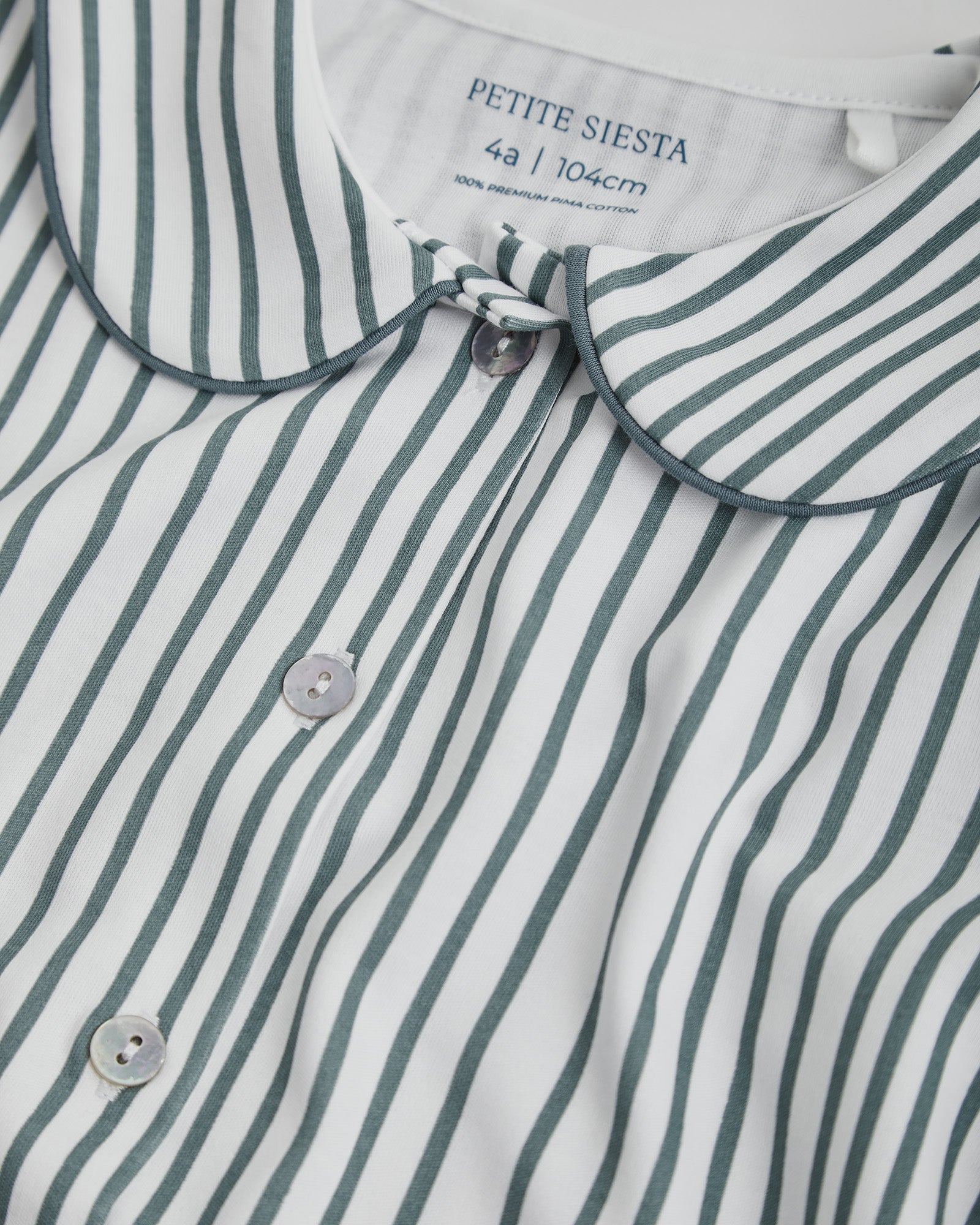 Pyjama chemise à rayures bleu foncé pour enfant