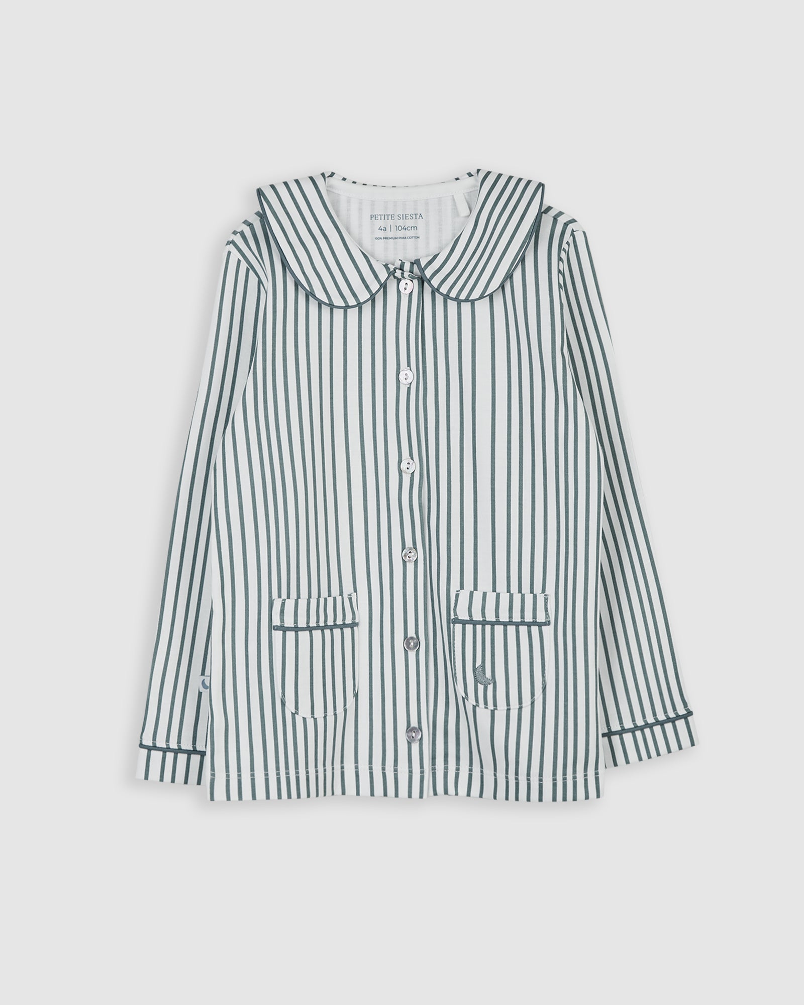 Pyjama chemise à rayures bleu foncé pour enfant