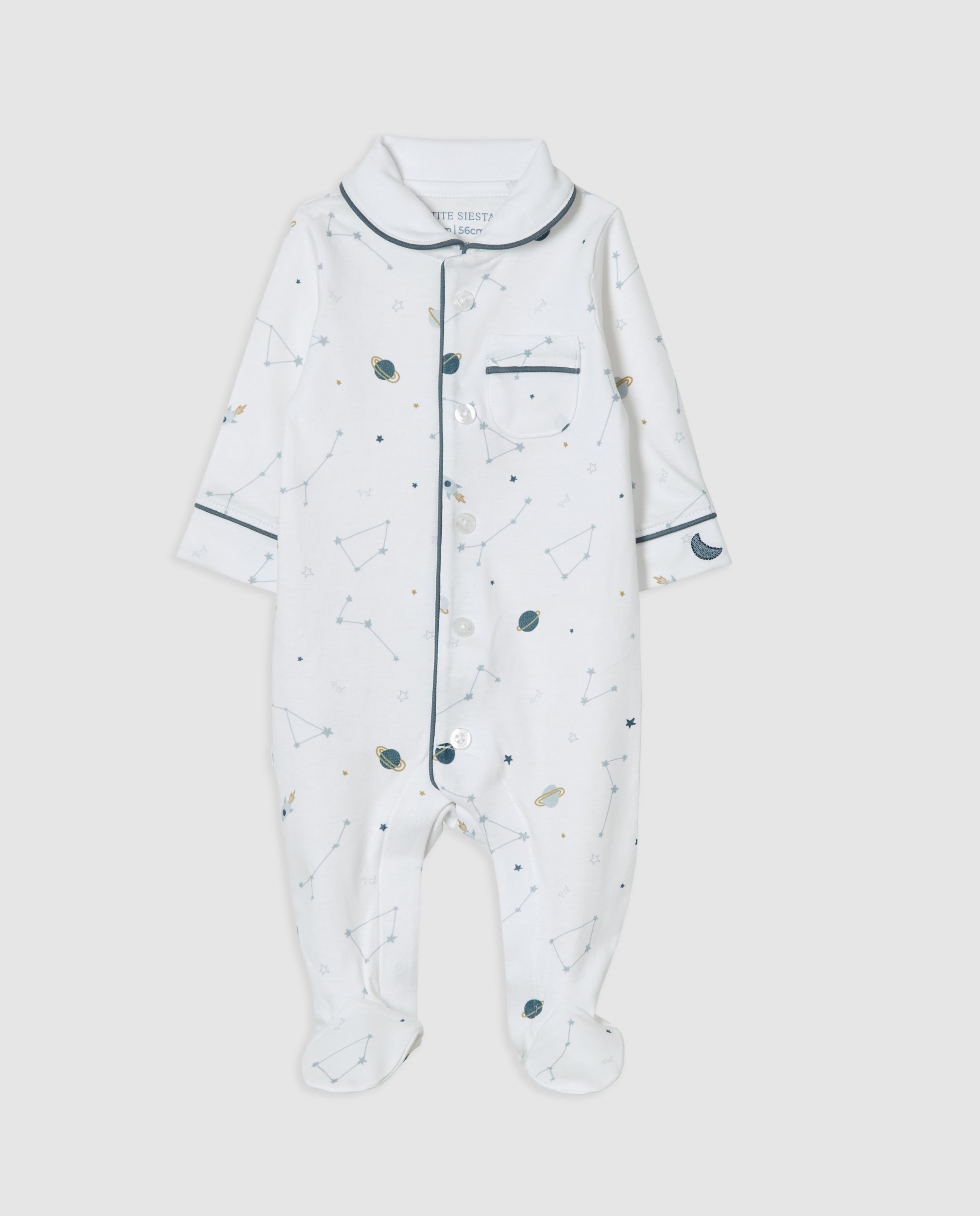 Grenouillère bébé bleue (sans pieds)