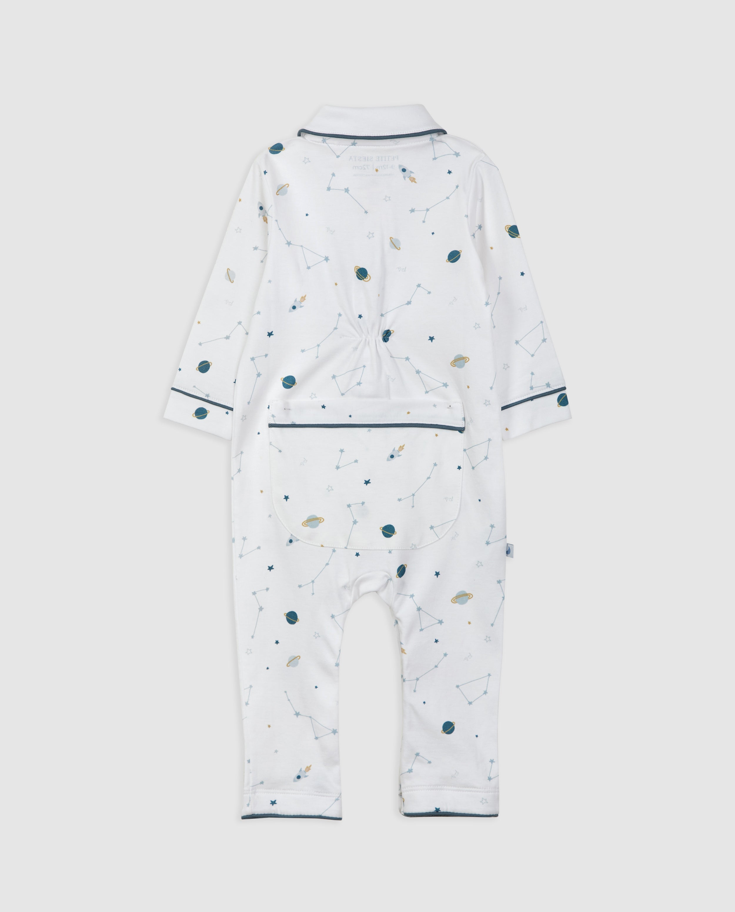 Grenouillère bébé bleue (sans pieds)