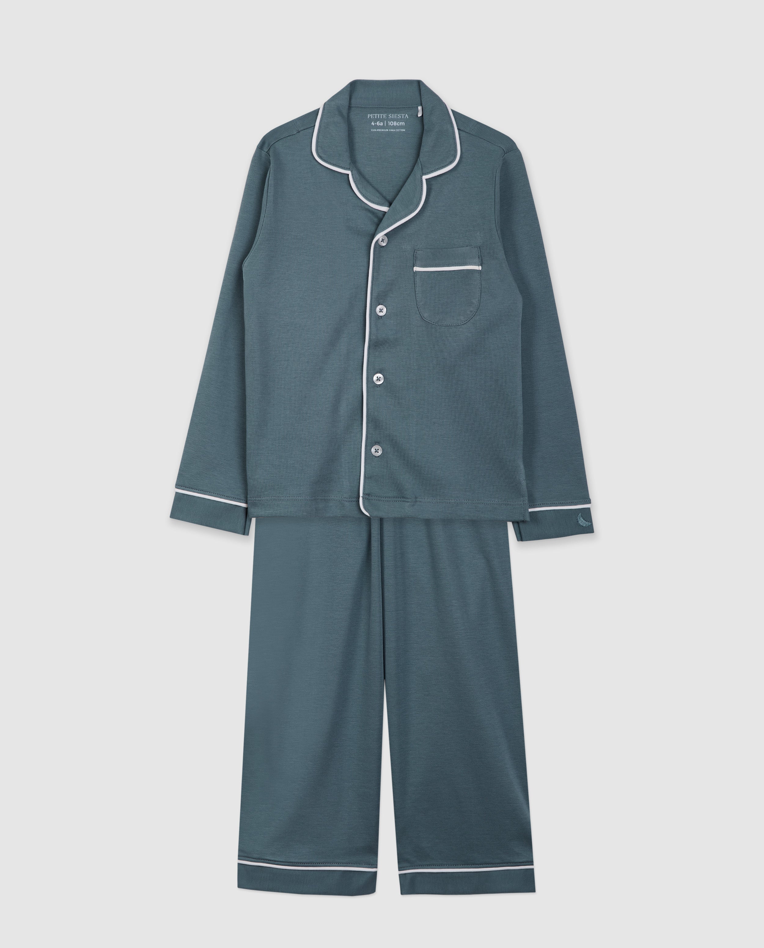 Chemise de pyjama pour enfant bleu foncé
