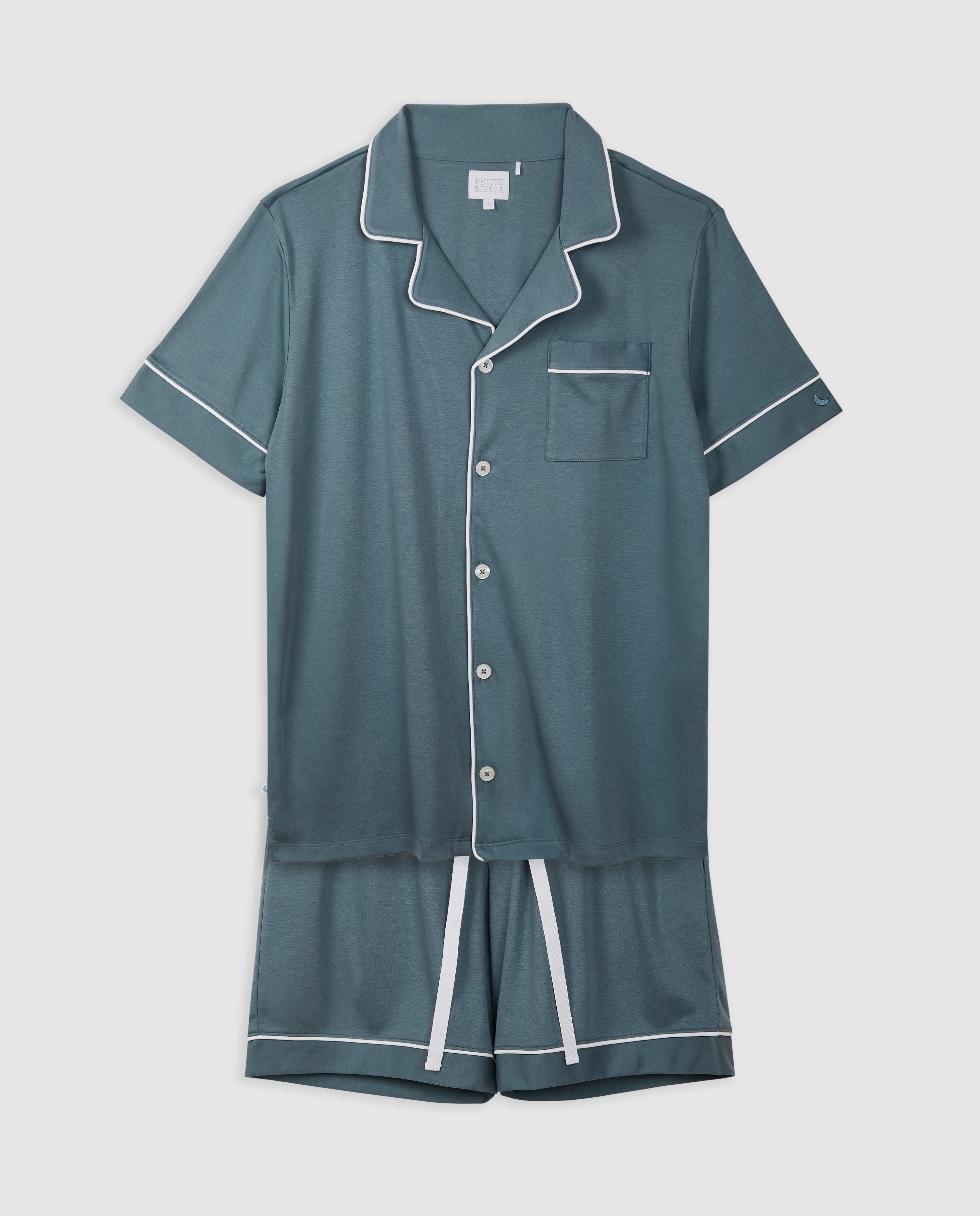Pijama Hombre Camisero Deep Blue Corto