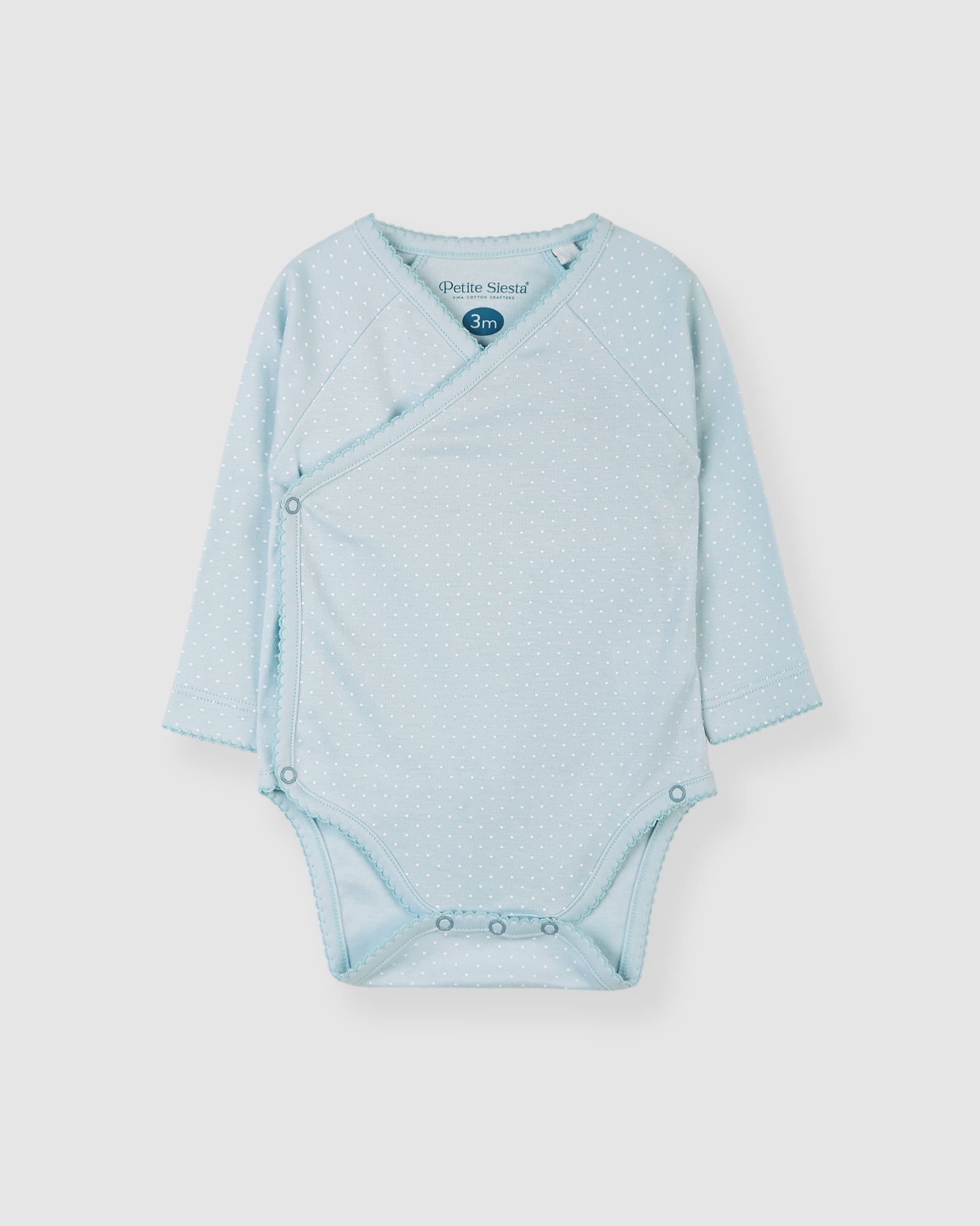 Body Kimono Azul Puntos Blancos