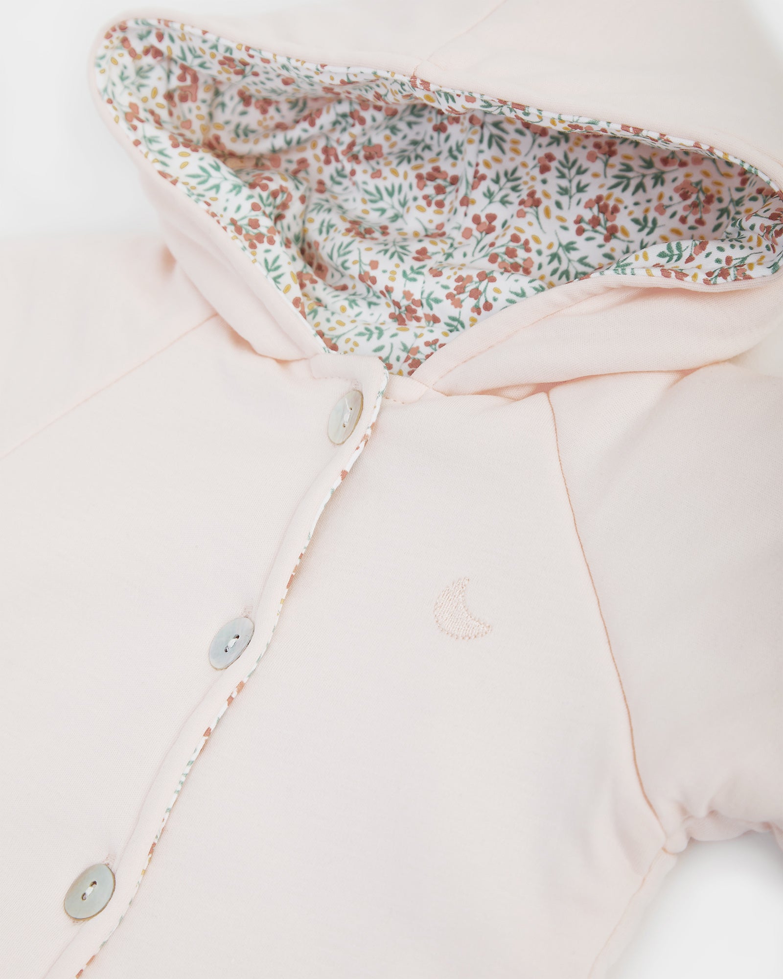 Sweat-shirt réversible rose/fleuri