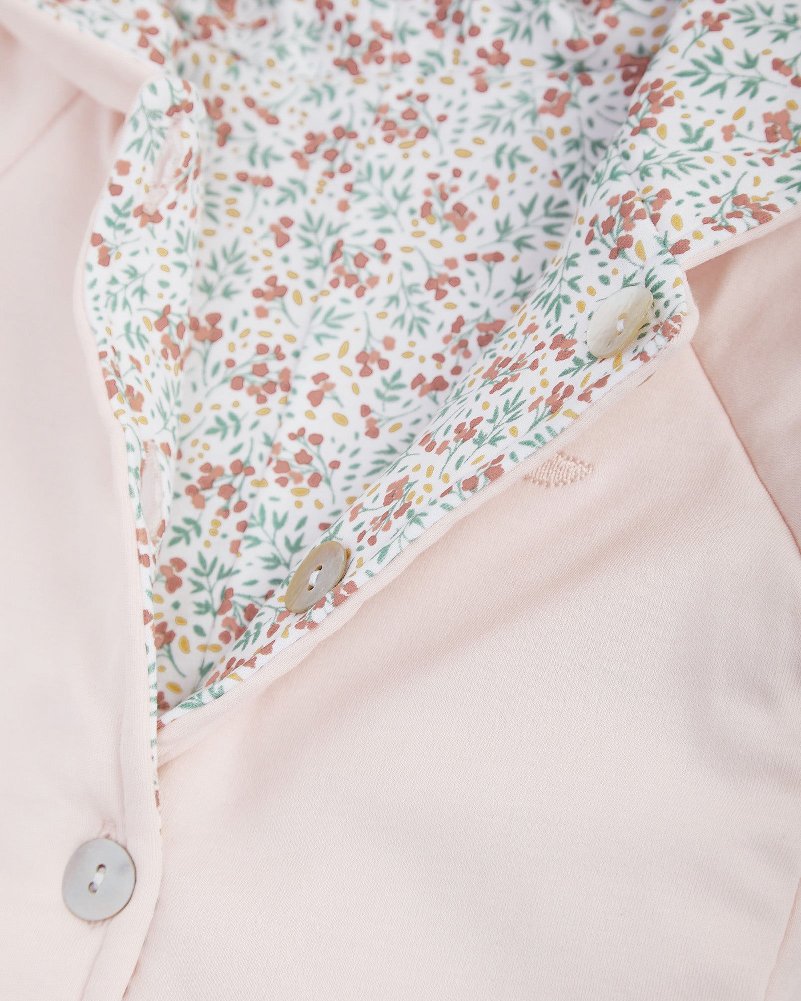 Sweat-shirt réversible rose/fleuri