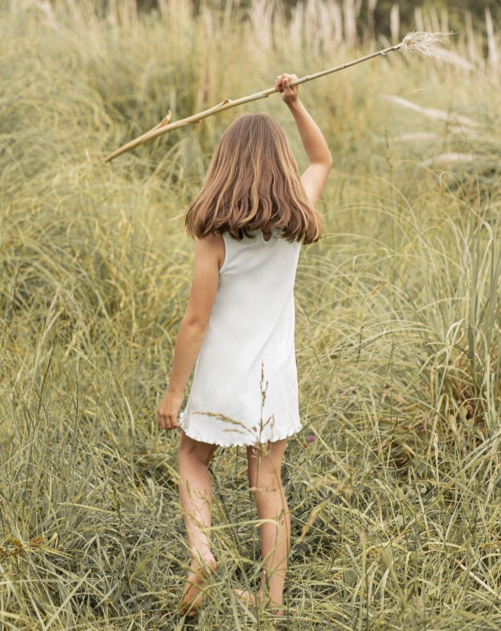 Chemise de nuit bleue en crochet pour enfant