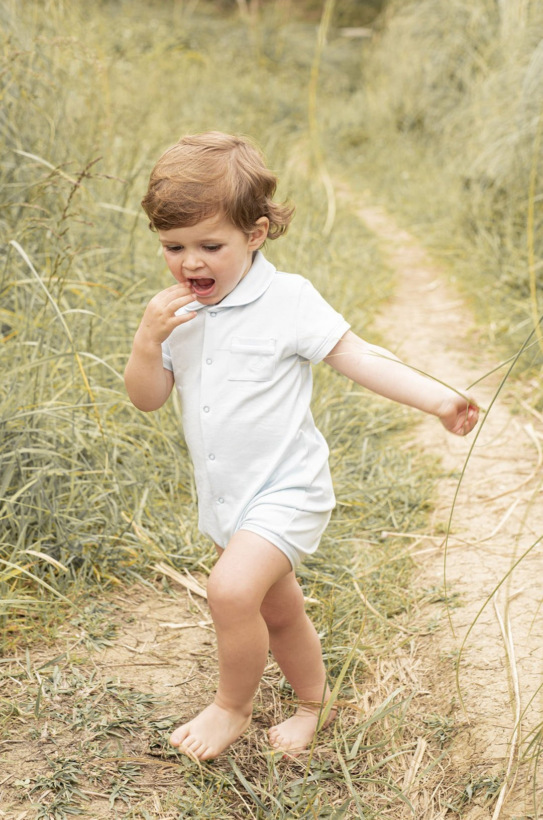 Short Blue Shirt Baby Pajamas
