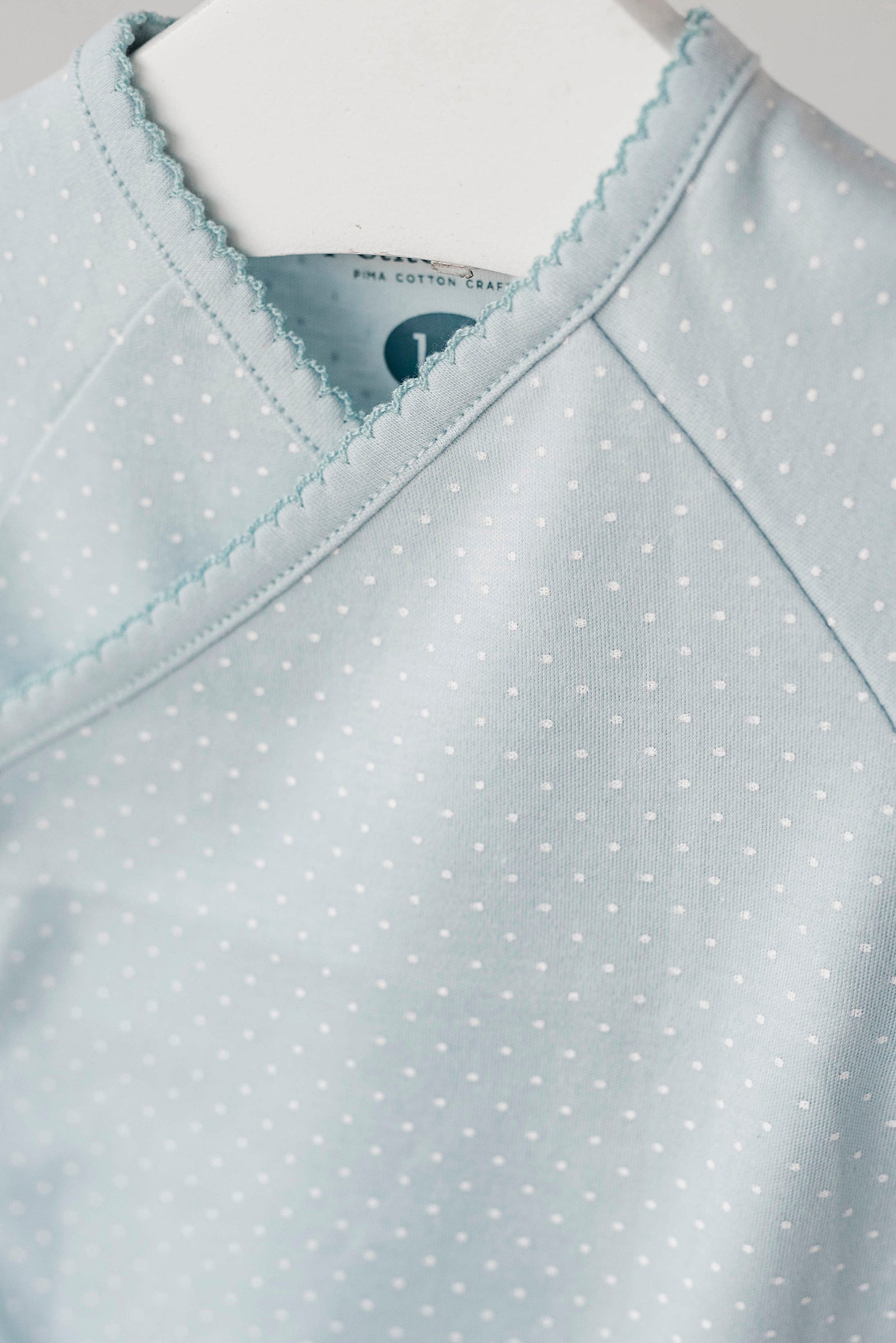 Body Kimono Azul Puntos Blancos