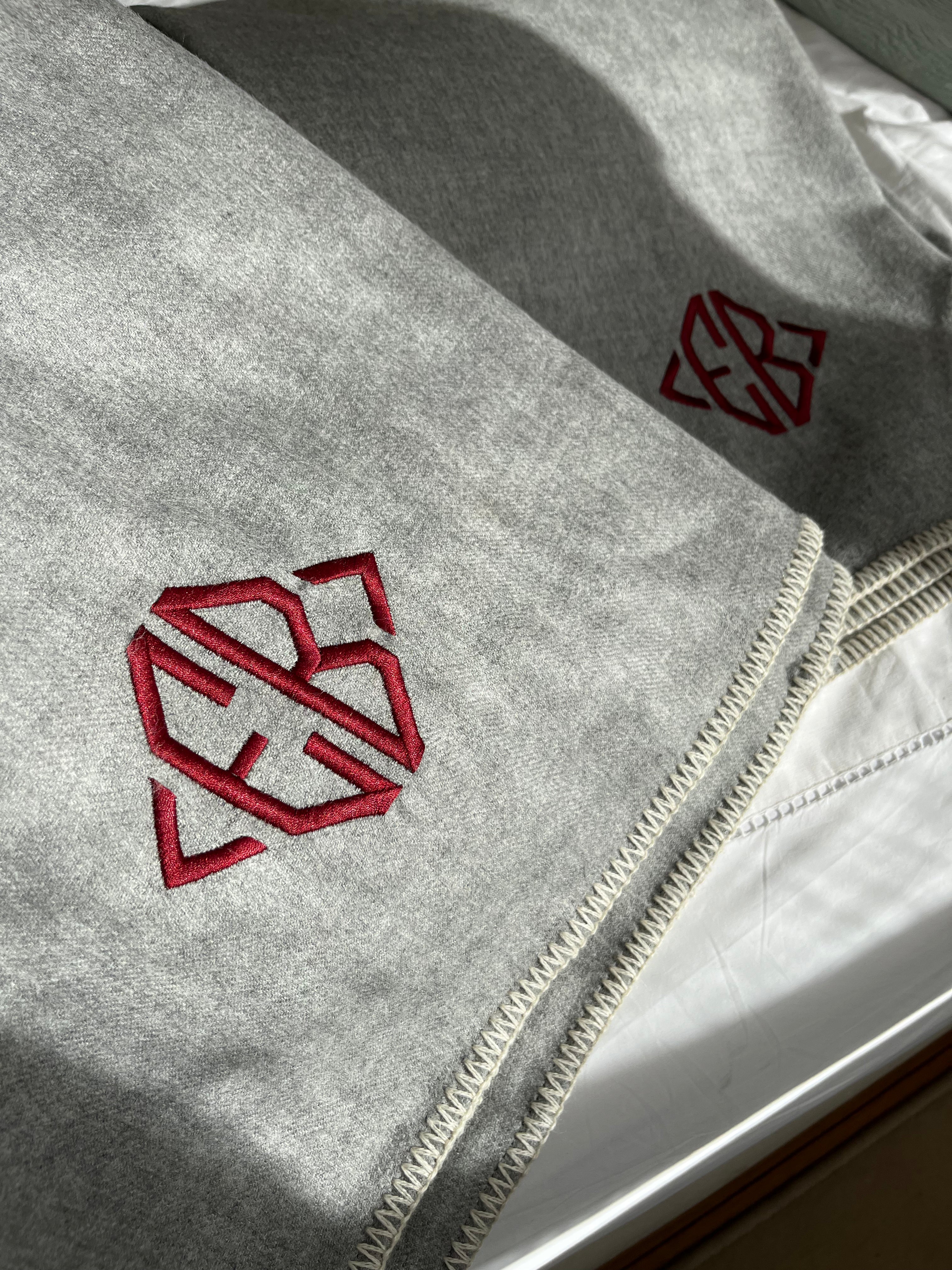 Couverture en bébé alpaga gris chiné