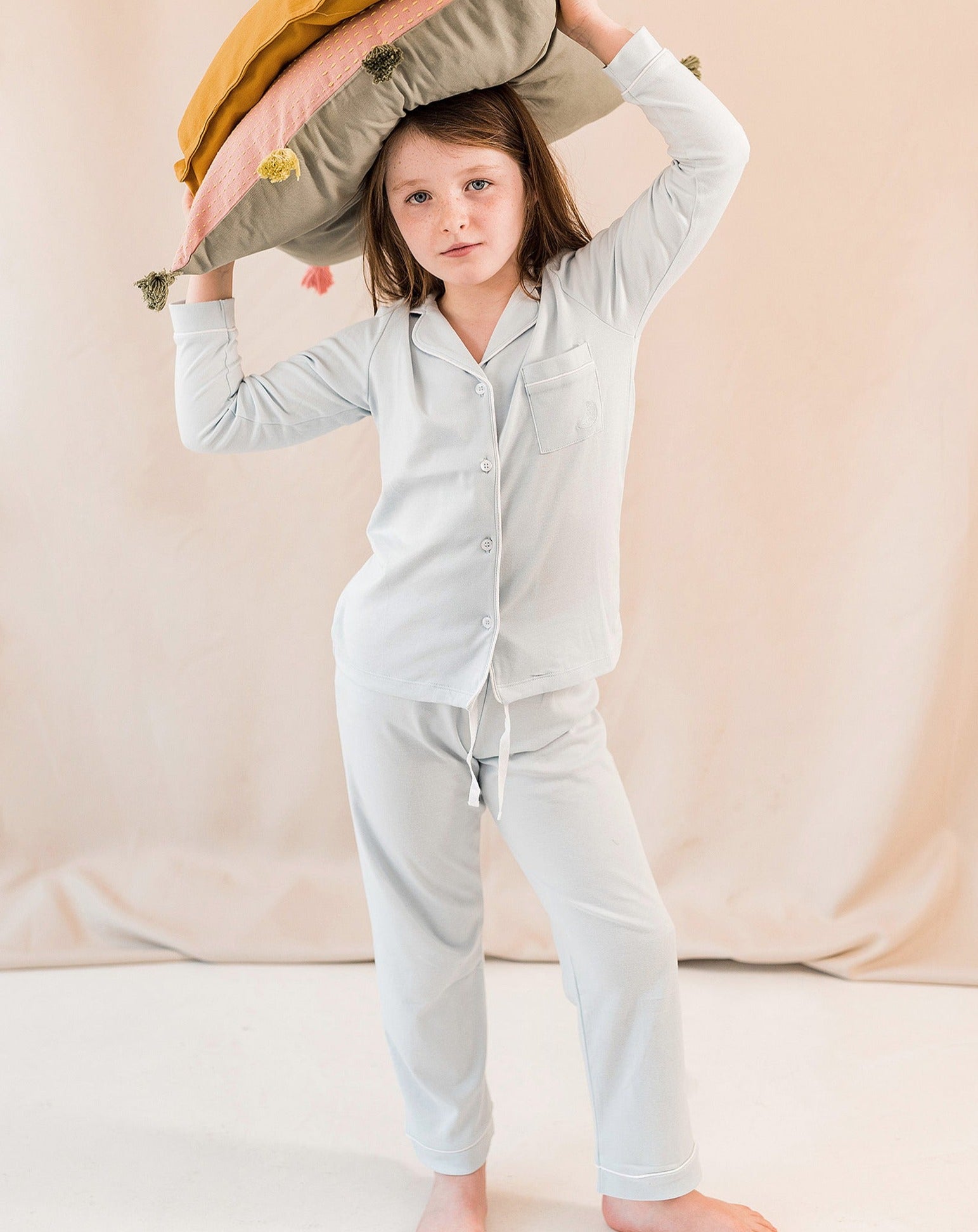 Pyjama chemise bleue pour enfants