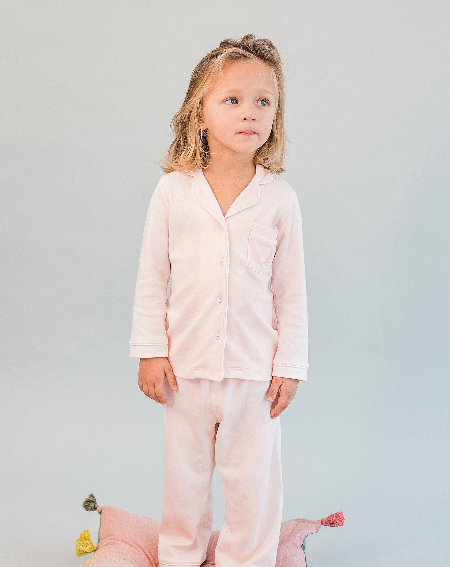 Pyjama enfant chemise rose