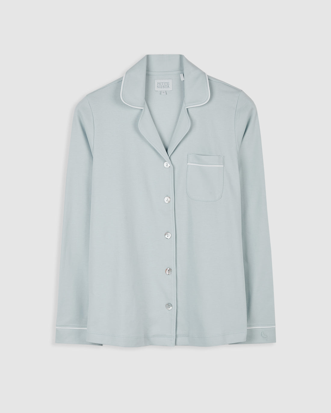 Pyjama chemise bleue pour femme