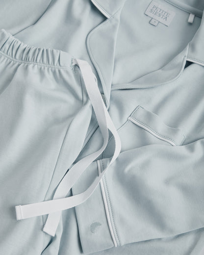Pijama Mujer Camisero Azul