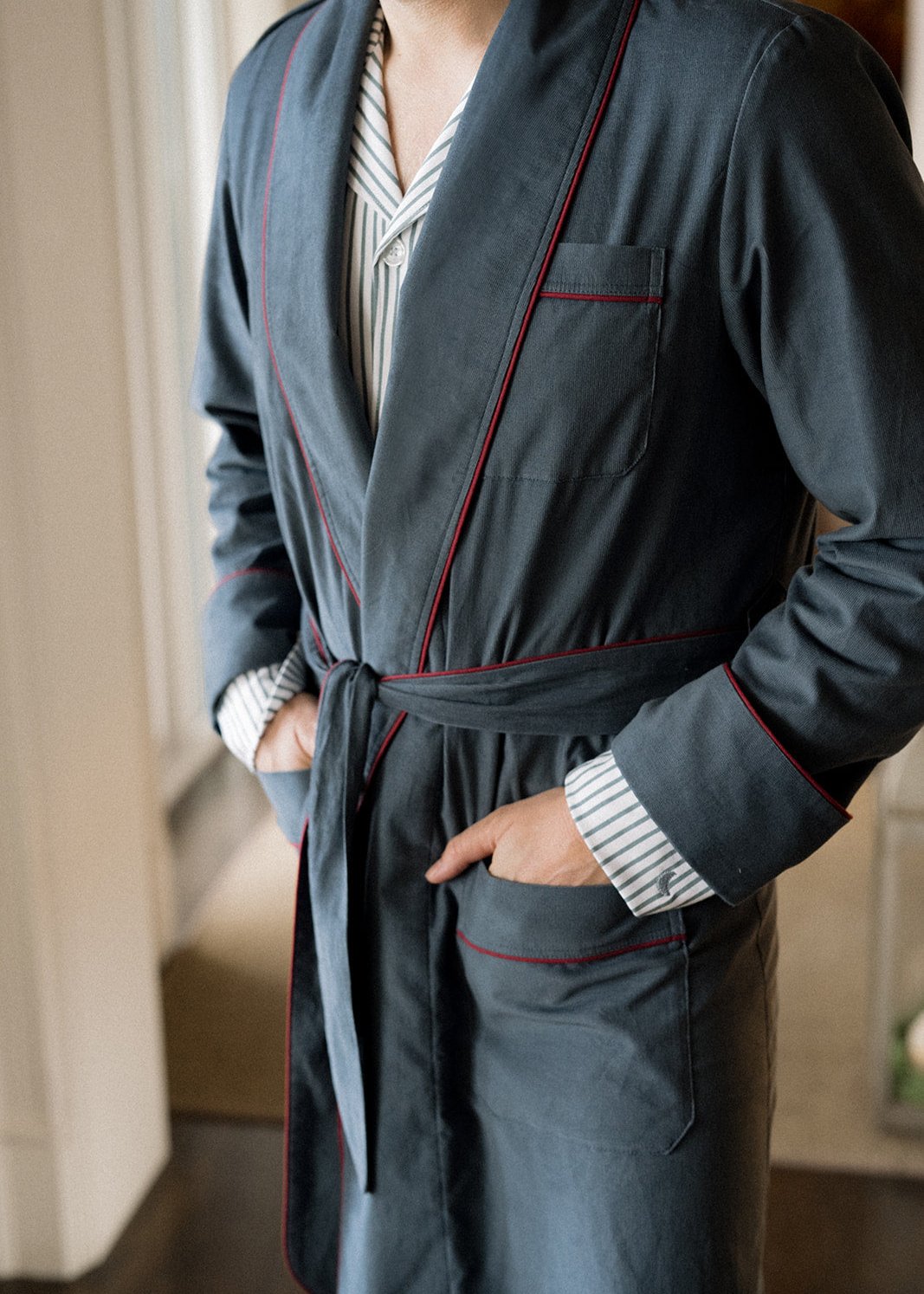 Deep Blue Burgundy Men&