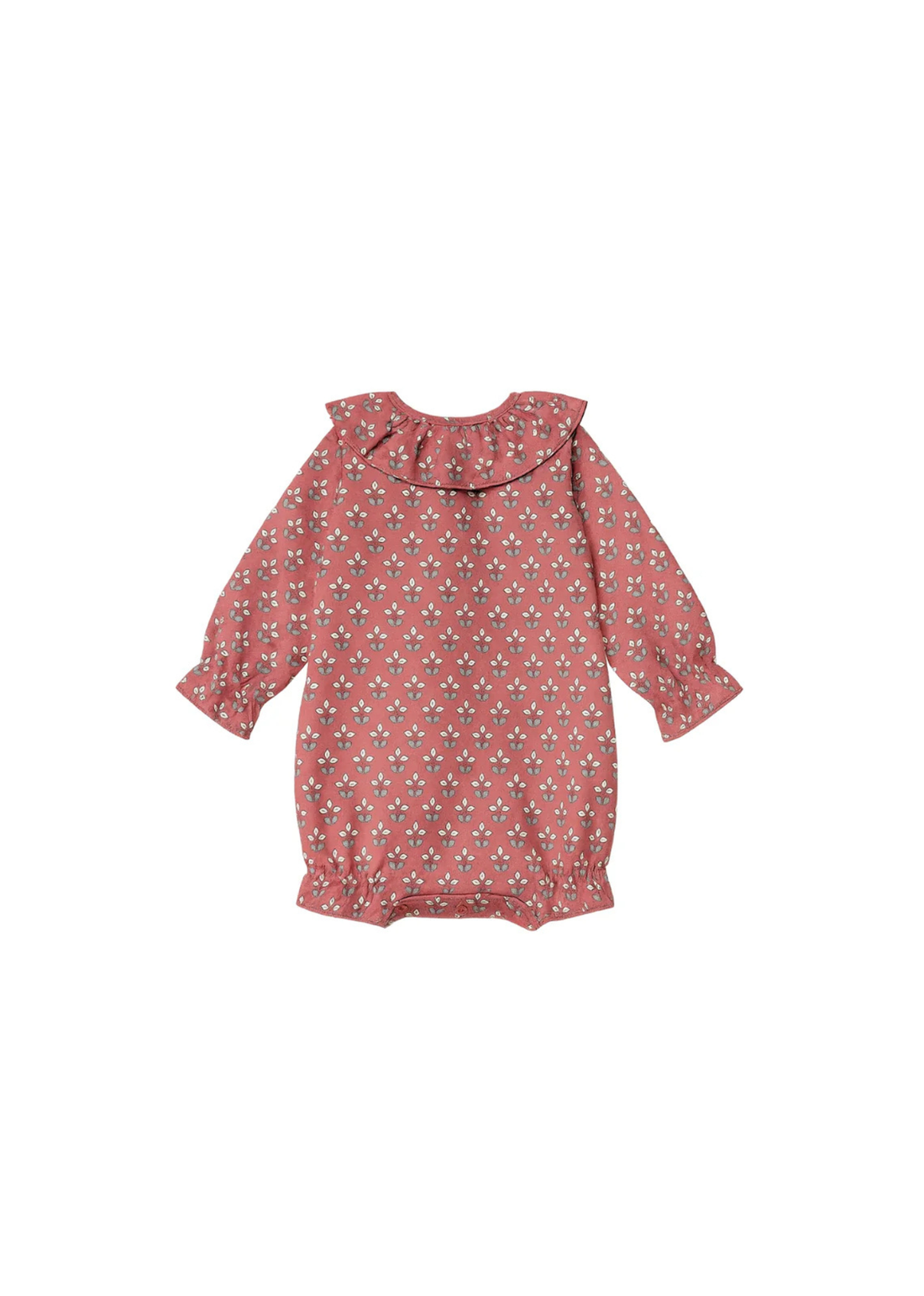 Pelele Cuello Grande Rosa Flores Blancas