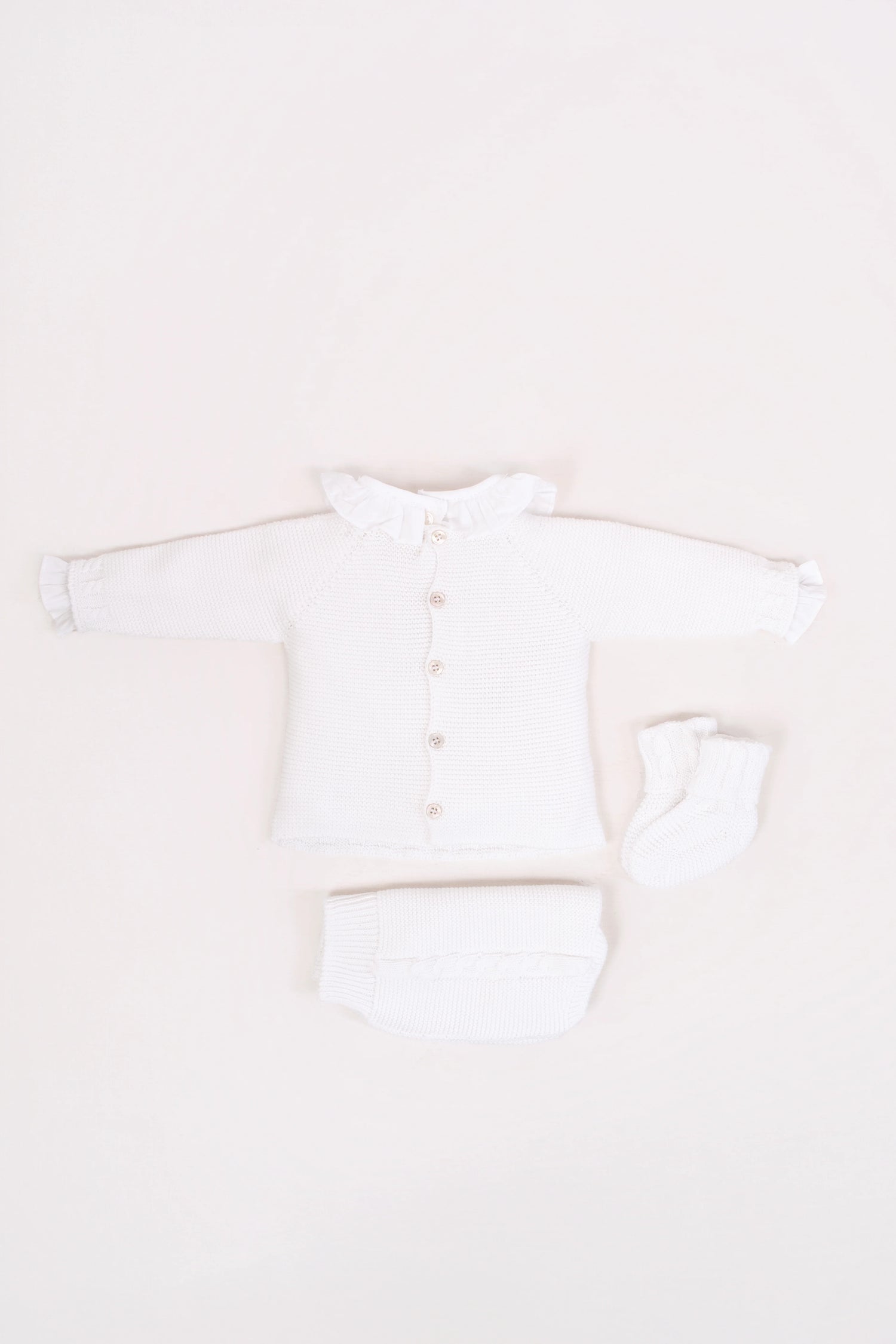 Set Punto Culote Trenzas Blanco