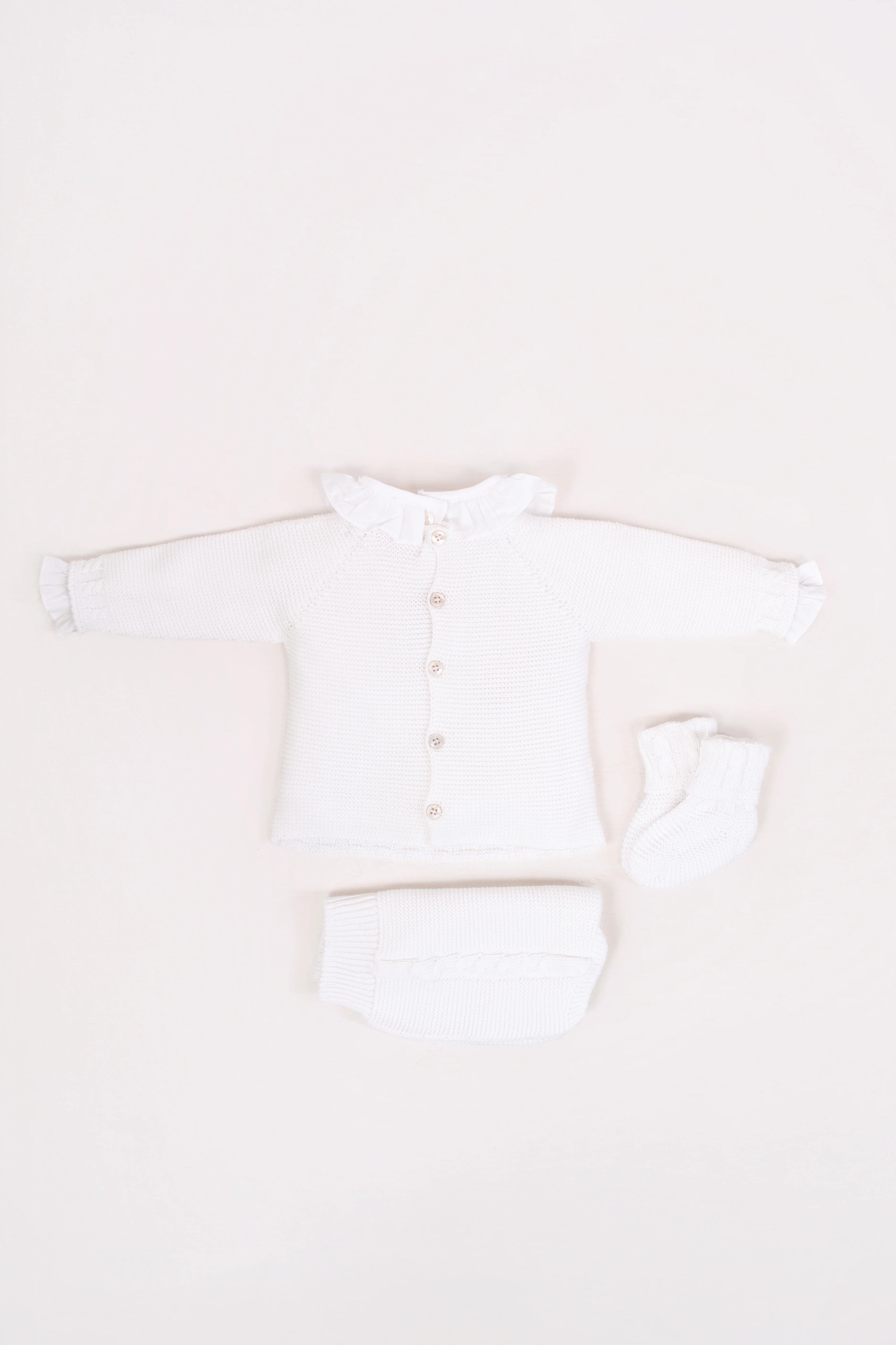 Set Punto Culote Trenzas Blanco