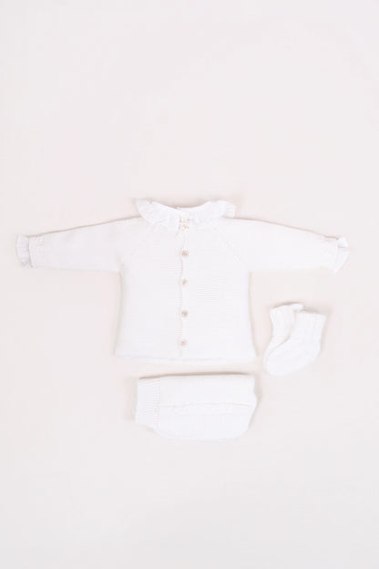 Set Punto Culote Trenzas Blanco
