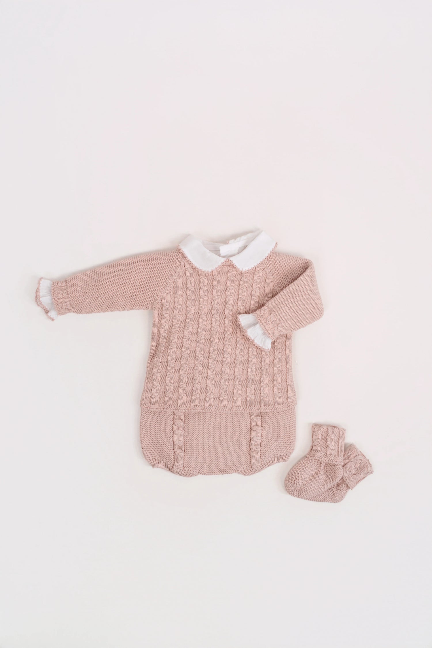 Set Punto Culote Trenzas Rosa